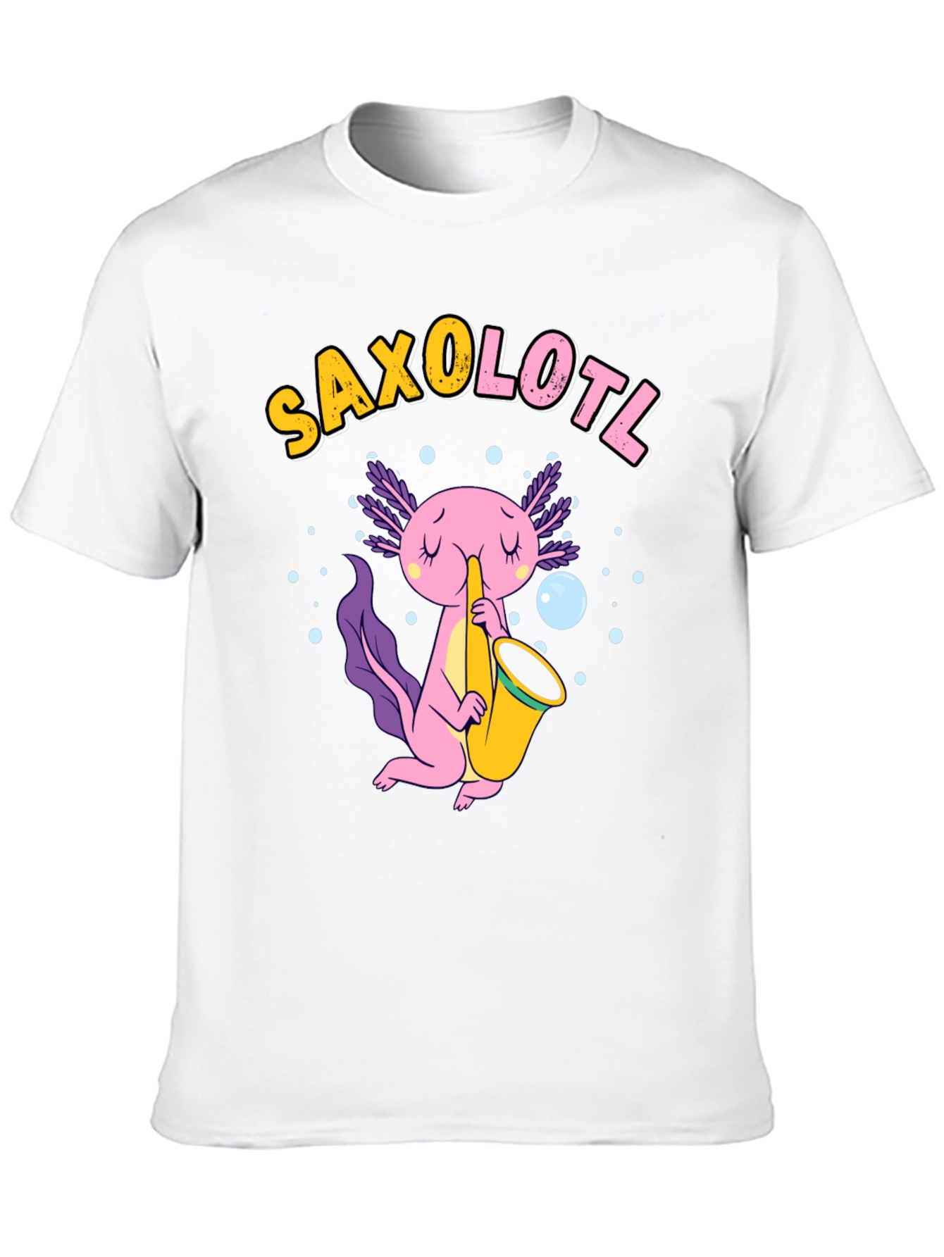 Saxolotl T-Shirt - Funny Axolotl Saxophone Tee