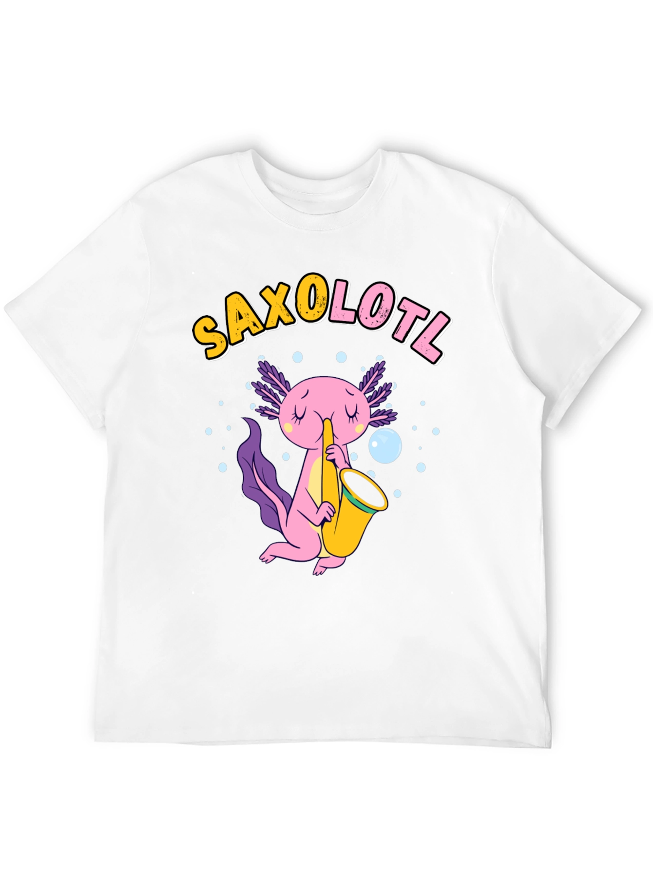 Saxolotl T-Shirt - Funny Axolotl Saxophone Tee