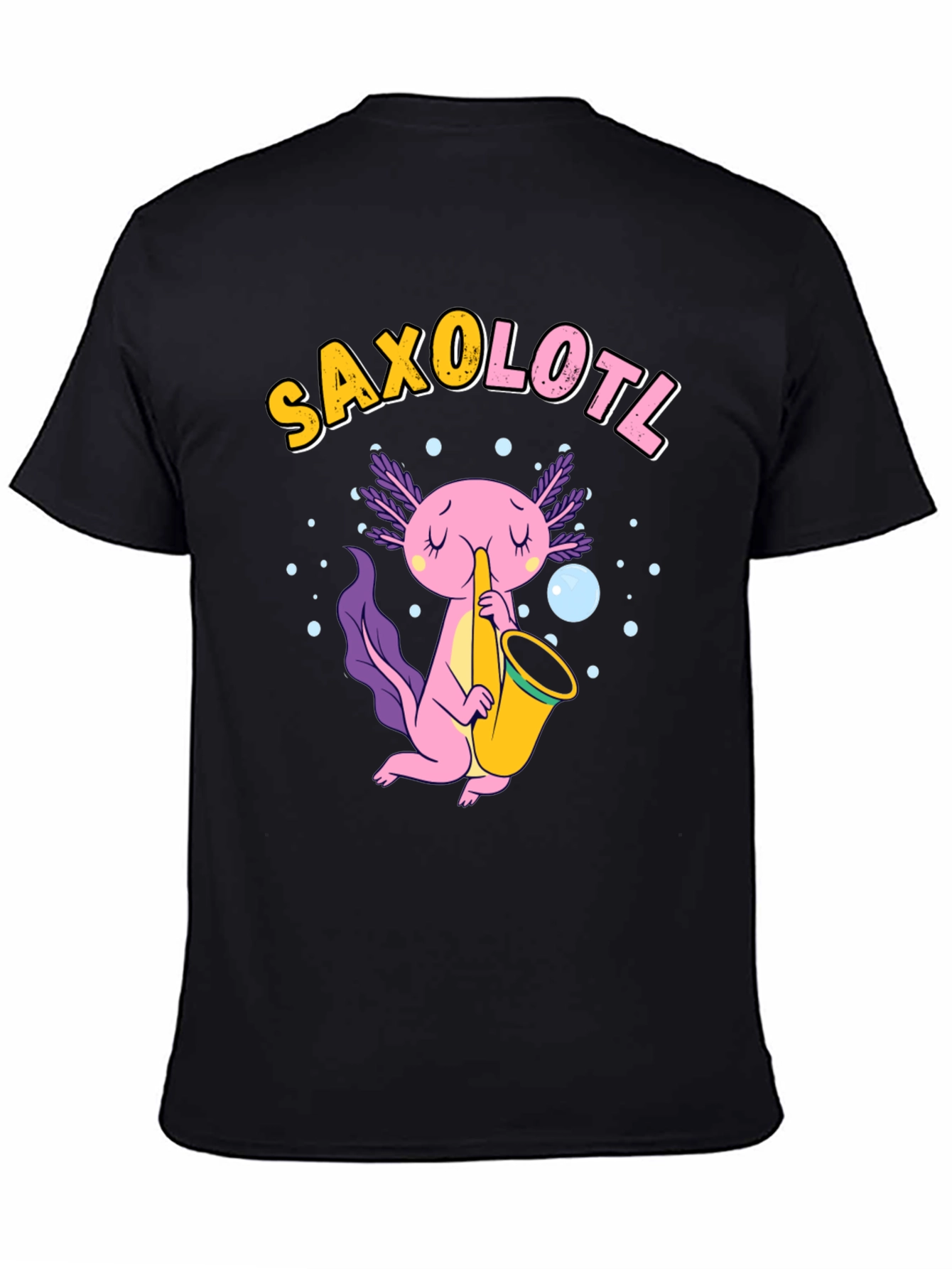 Saxolotl T-Shirt - Funny Axolotl Saxophone Tee