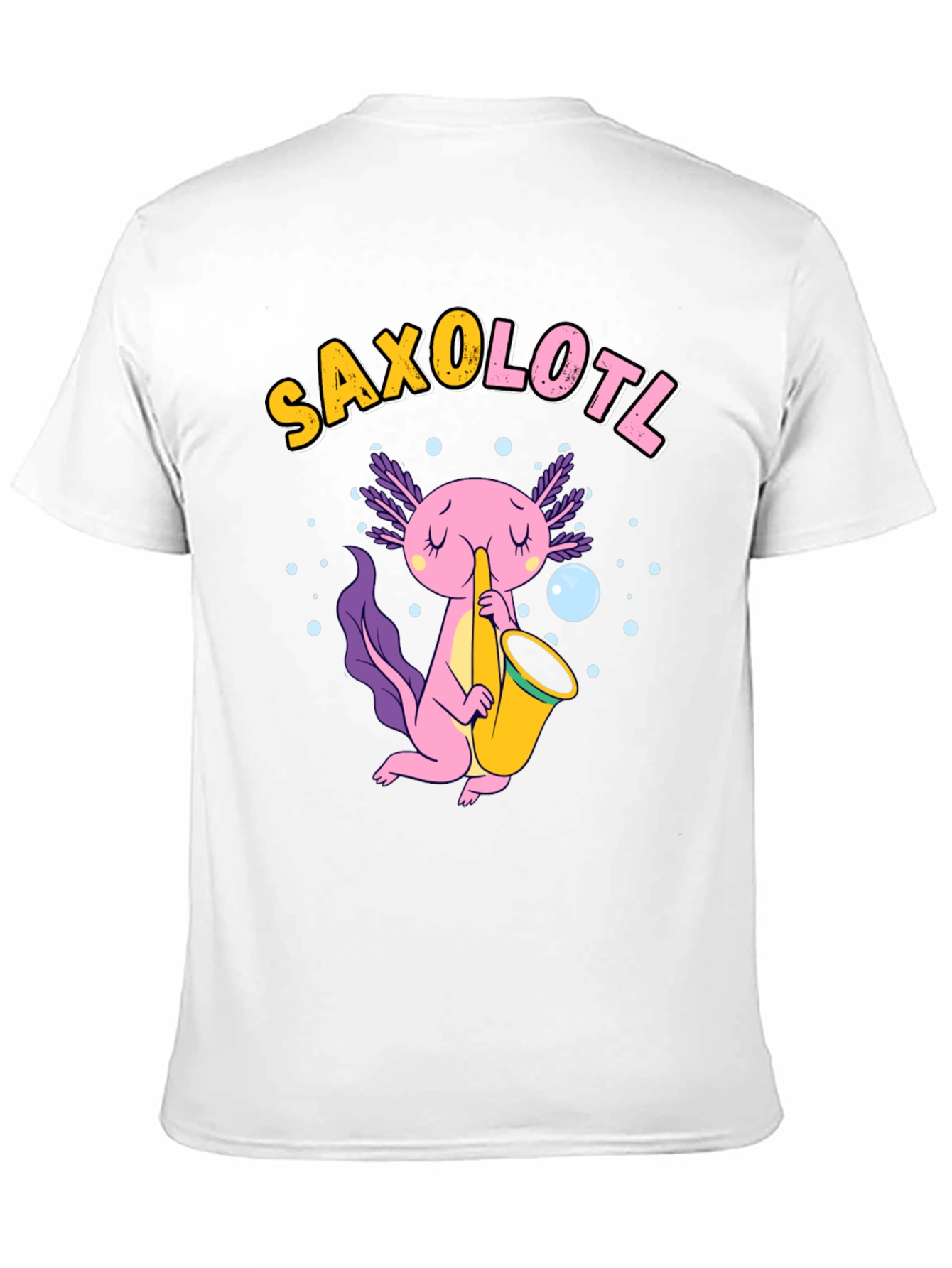Saxolotl T-Shirt - Funny Axolotl Saxophone Tee