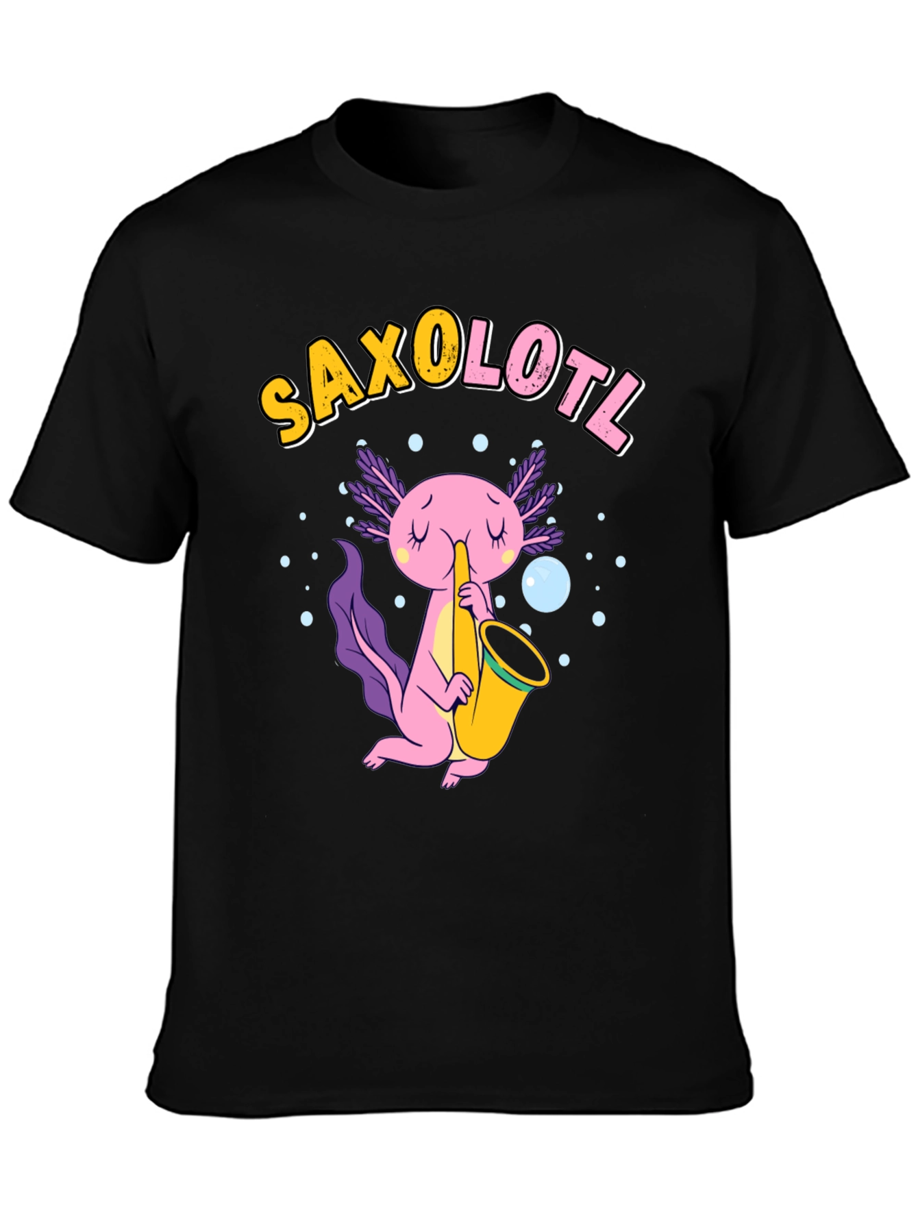 Saxolotl T-Shirt - Funny Axolotl Saxophone Tee