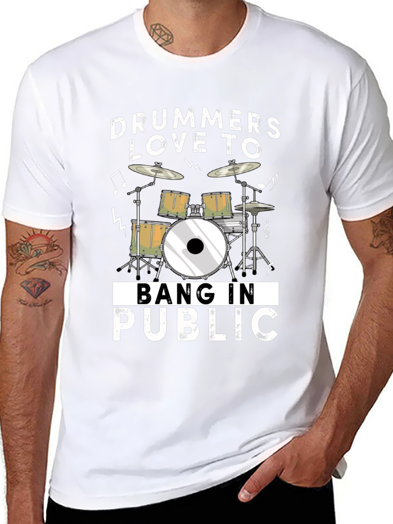Drummers Love To Bang In Public Funny T-Shirt