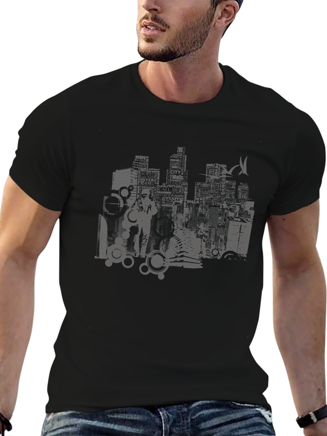 Urban Graphic T-Shirt - Cityscape Design