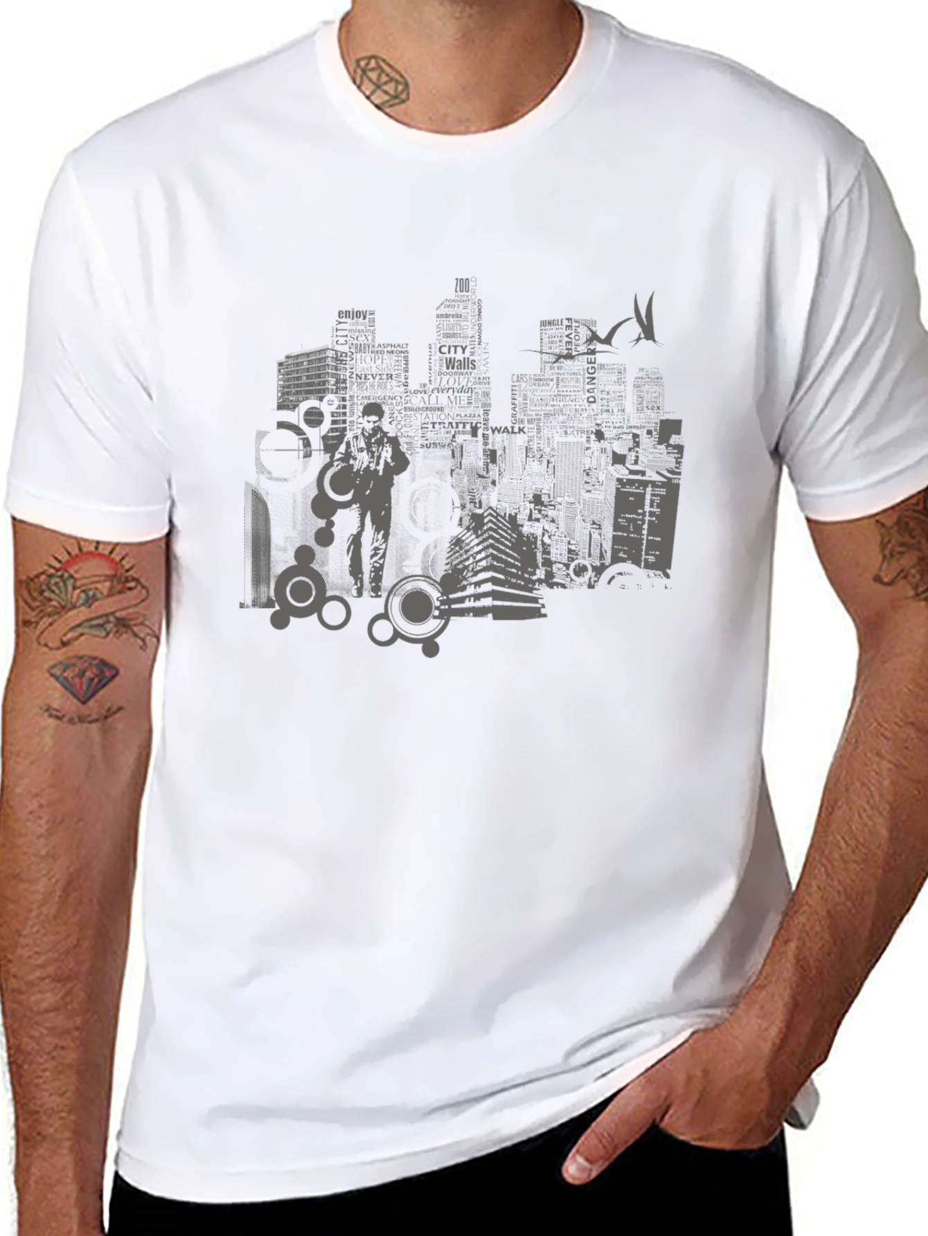 Urban Graphic T-Shirt - Cityscape Design