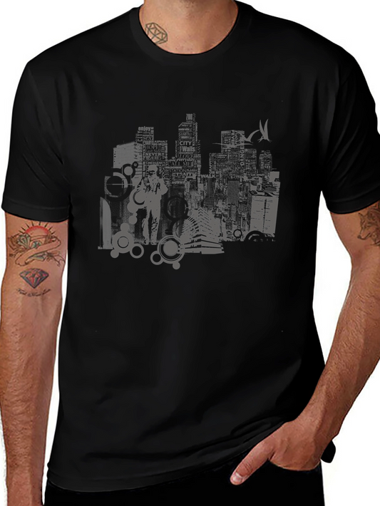 Urban Graphic T-Shirt - Cityscape Design
