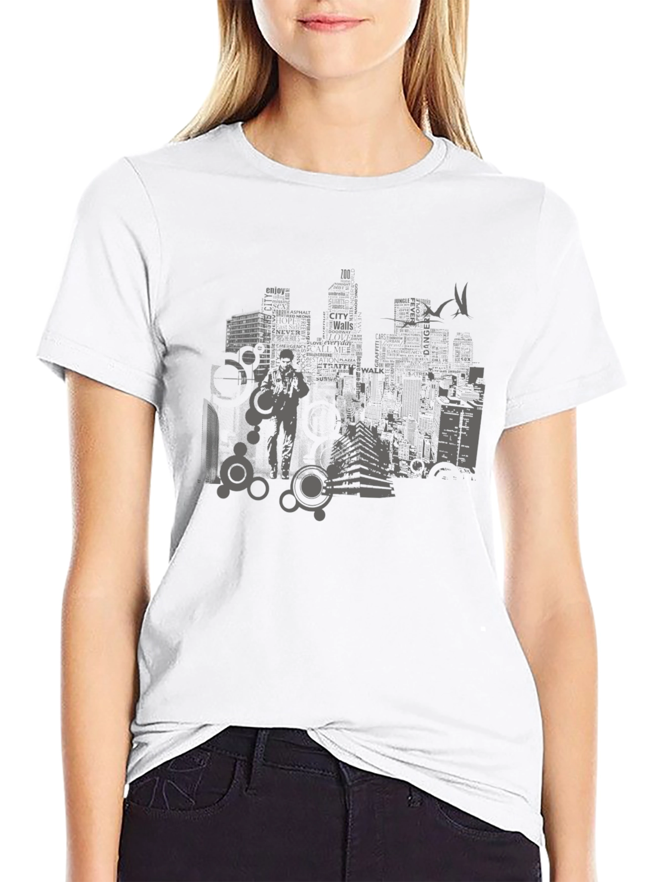 Urban Graphic T-Shirt - Cityscape Design