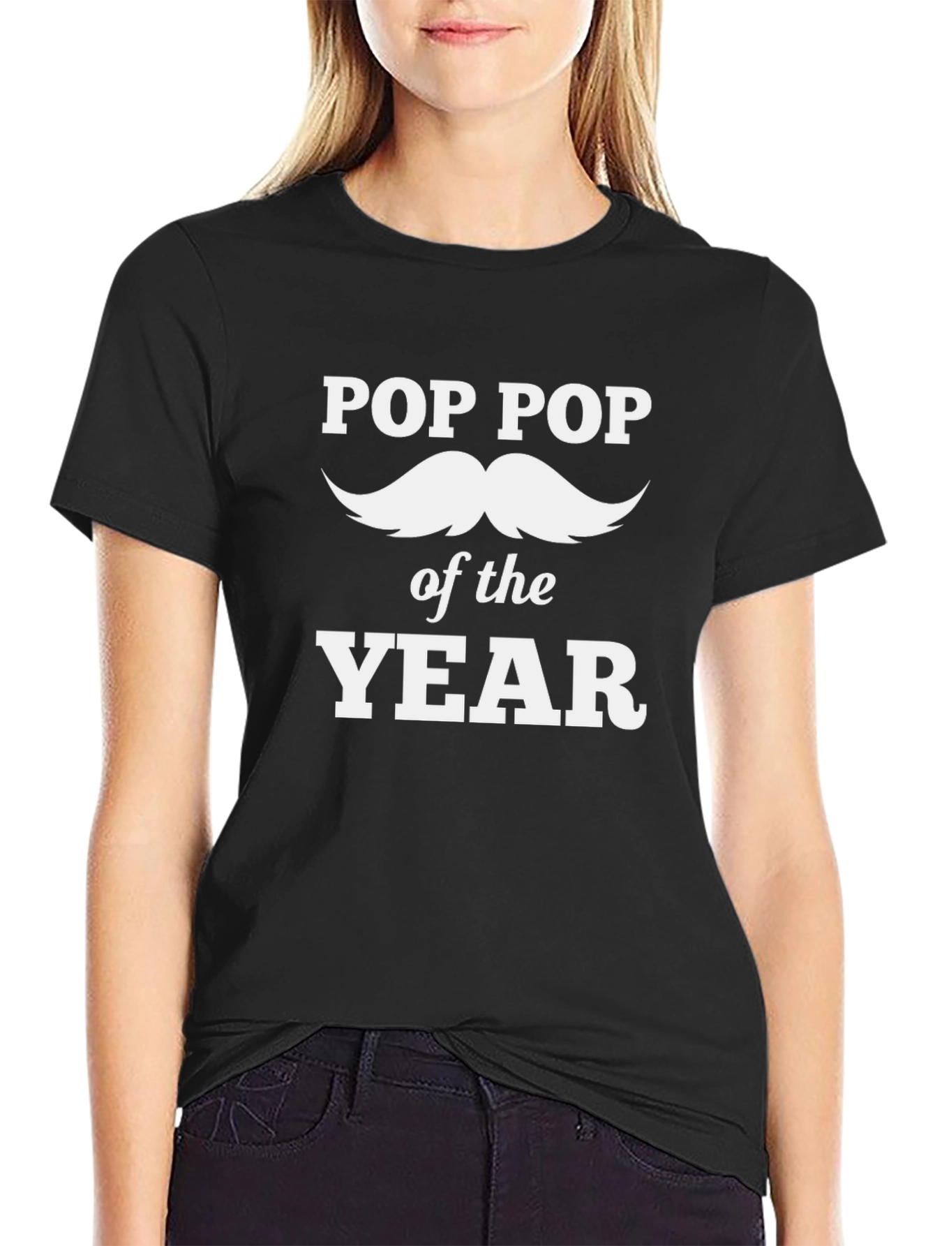 Pop Pop of the Year Black T-Shirt