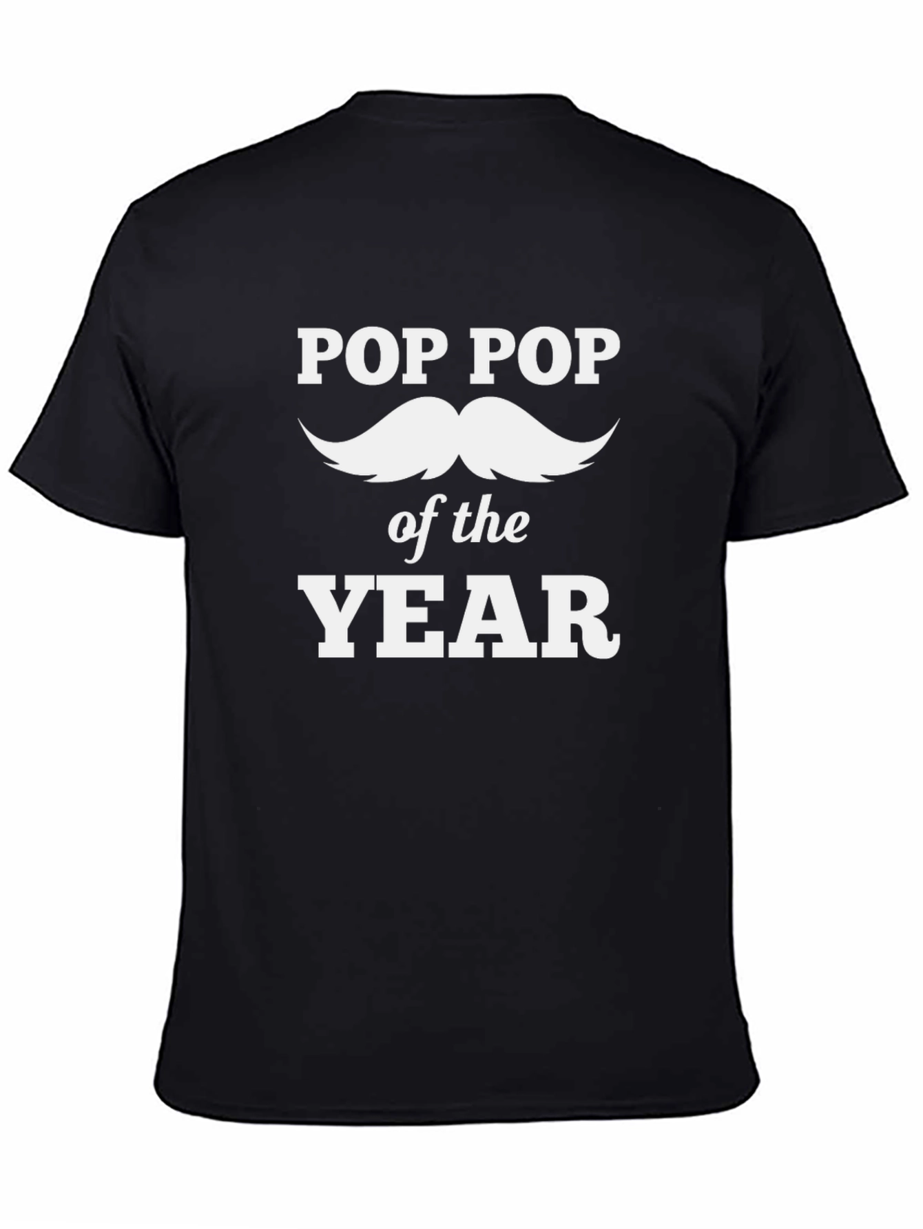 Pop Pop of the Year Black T-Shirt