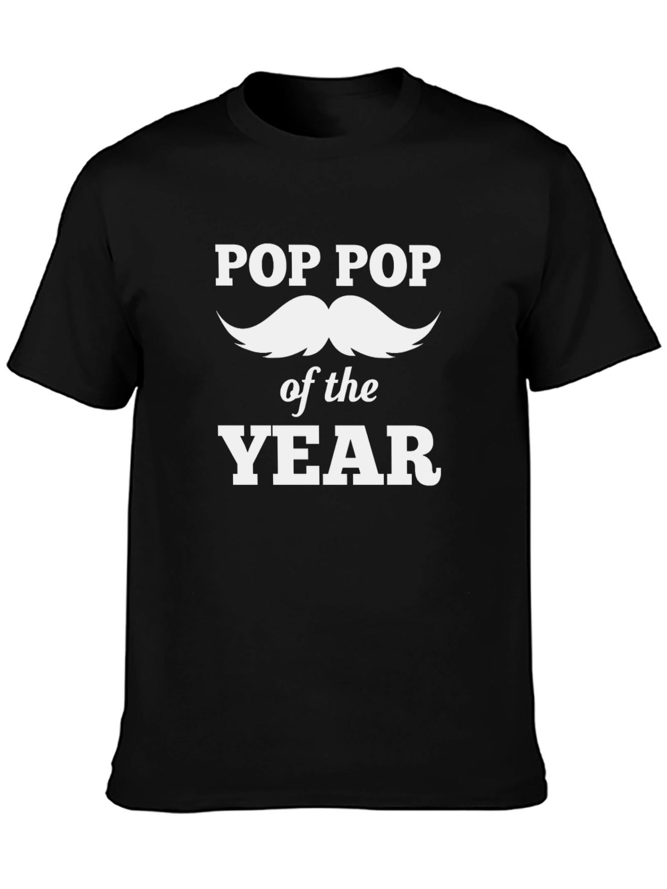 Pop Pop of the Year Black T-Shirt