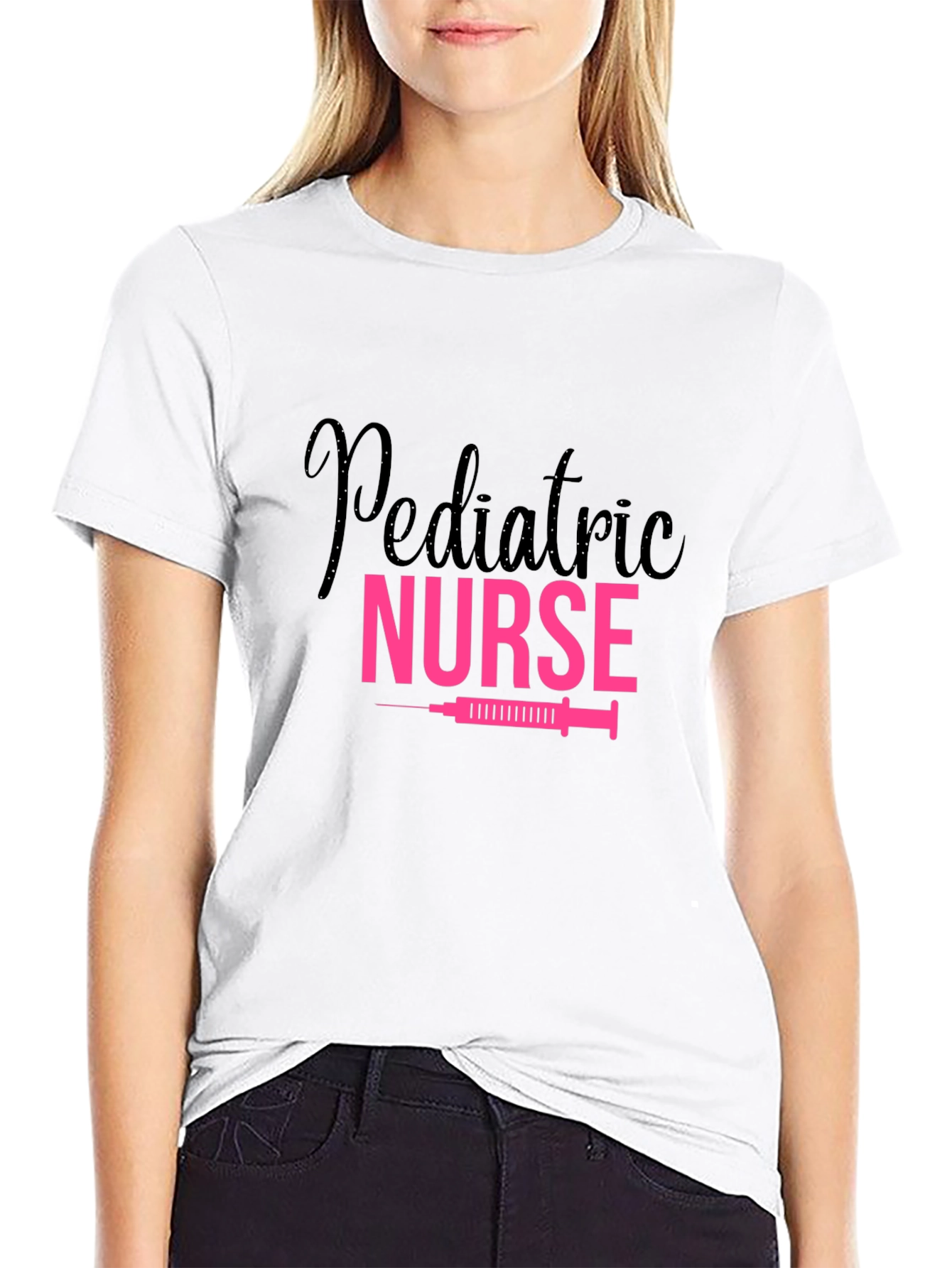 Pediatric Nurse T-Shirt Pink Graphic Tee