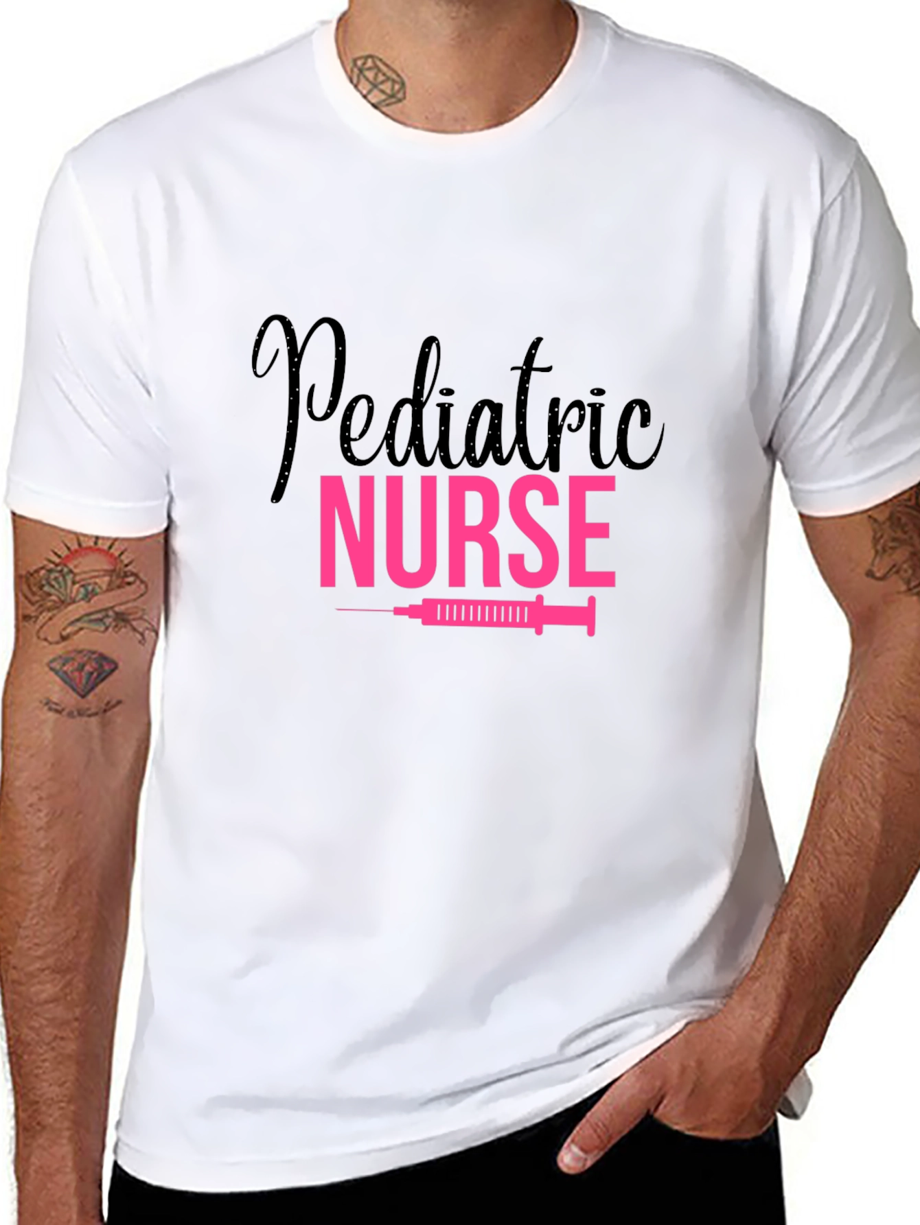 Pediatric Nurse T-Shirt Pink Graphic Tee