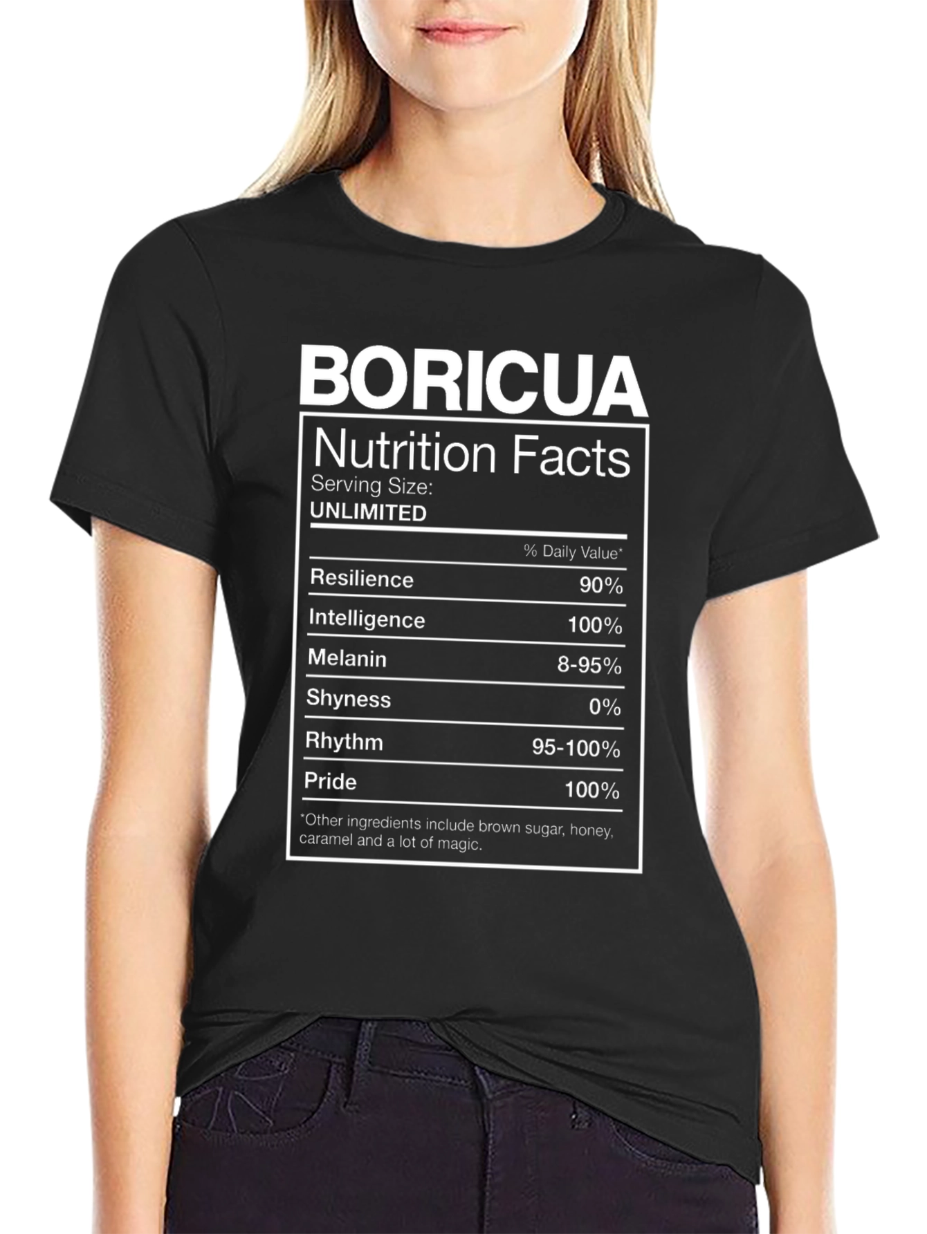 Boricua Nutrition Facts T-Shirt