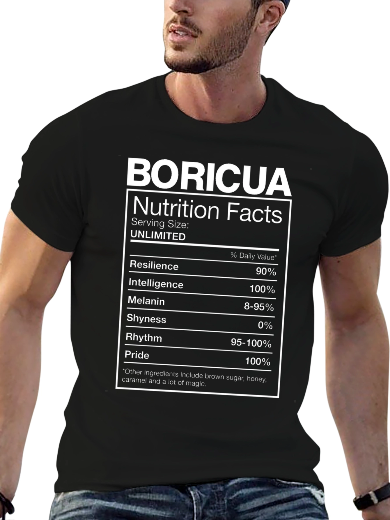 Boricua Nutrition Facts T-Shirt