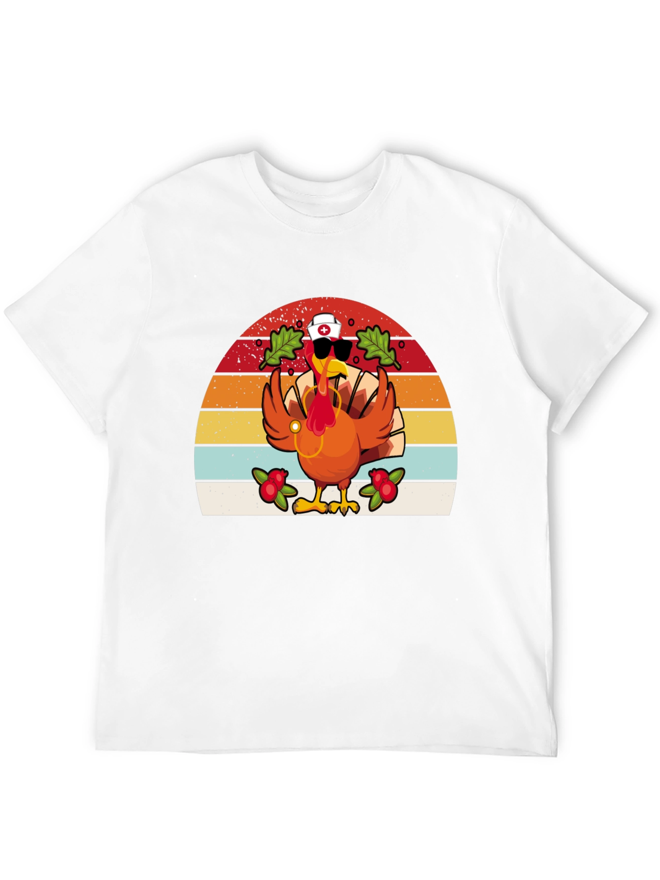 Thanksgiving Nurse Turkey T-Shirt