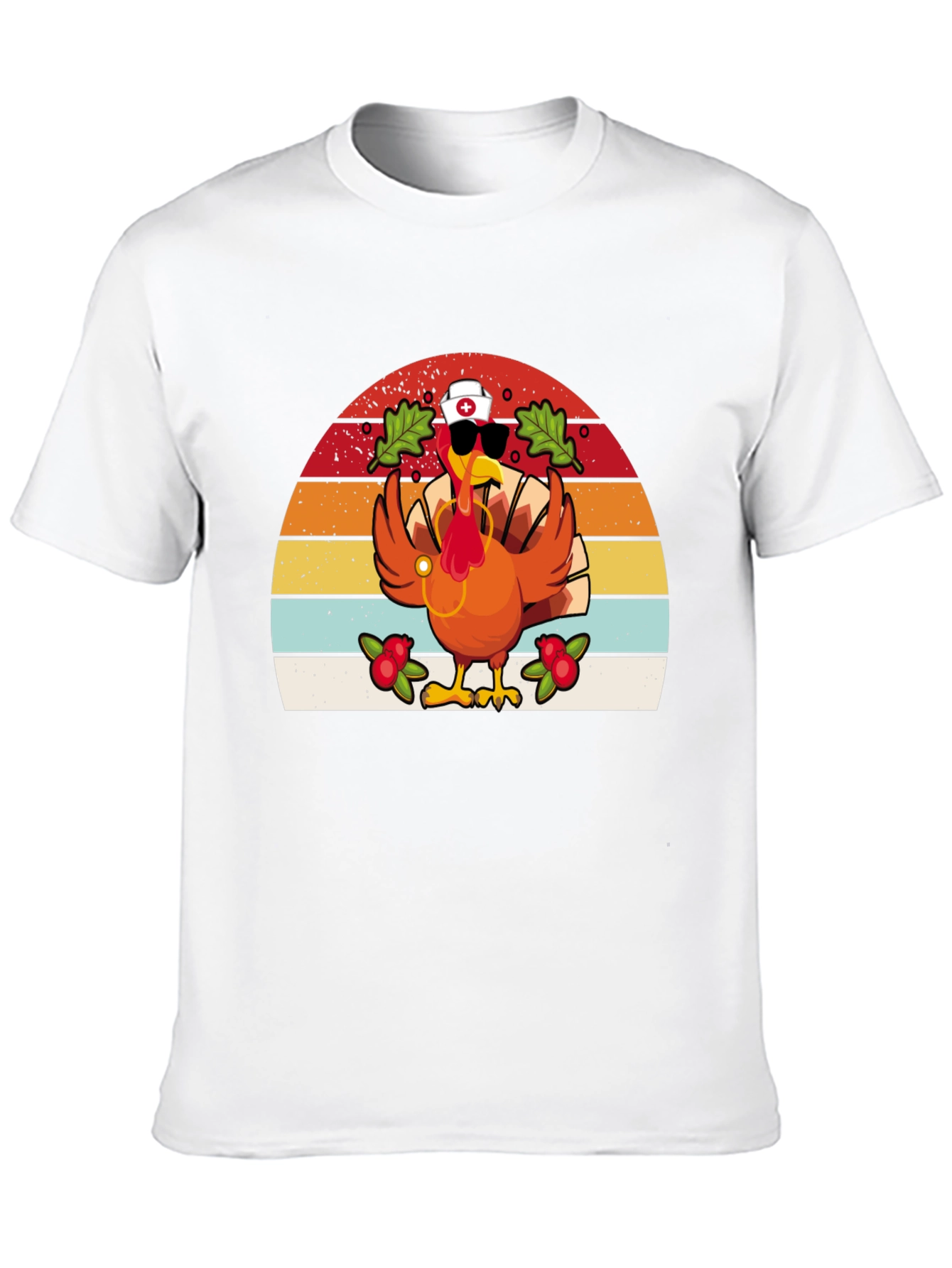 Thanksgiving Nurse Turkey T-Shirt