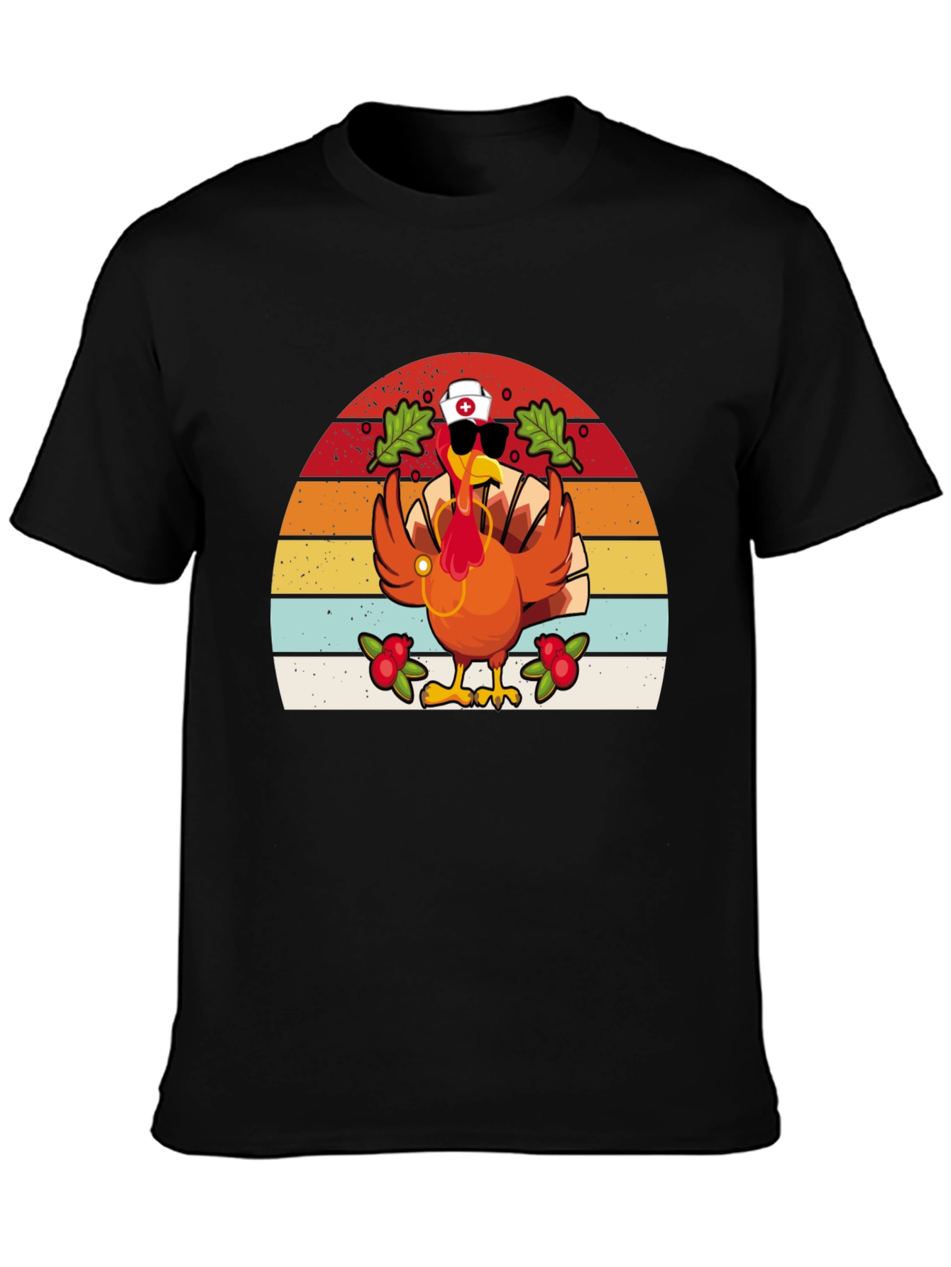 Thanksgiving Nurse Turkey T-Shirt