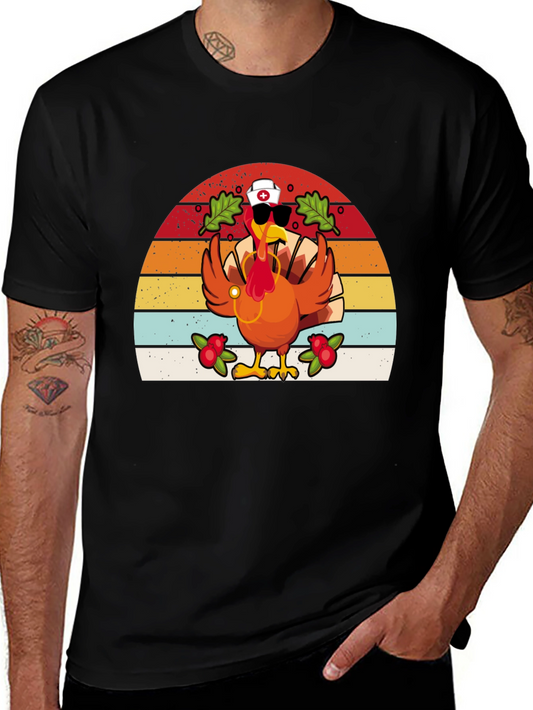 Thanksgiving Nurse Turkey T-Shirt