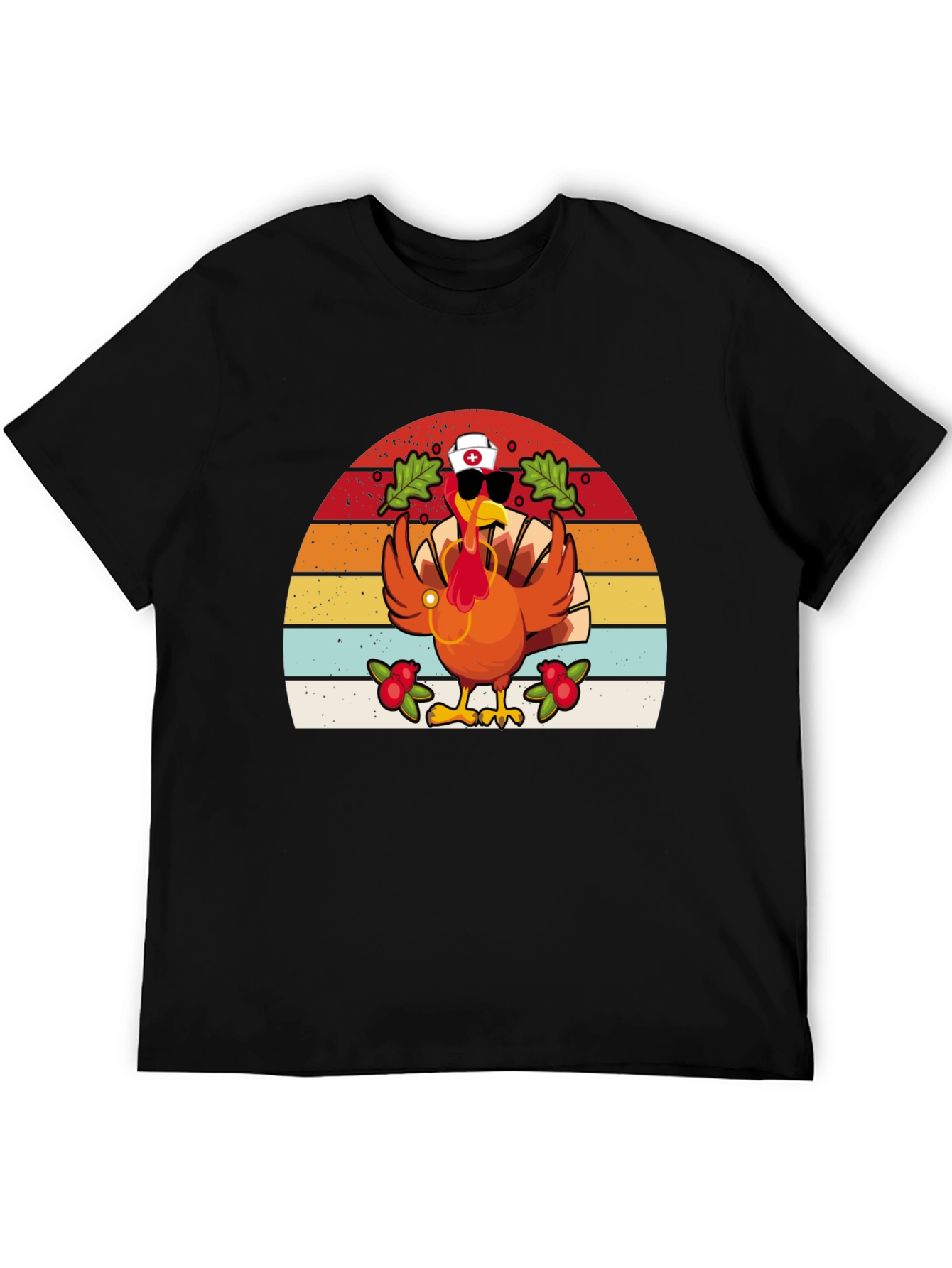 Thanksgiving Nurse Turkey T-Shirt