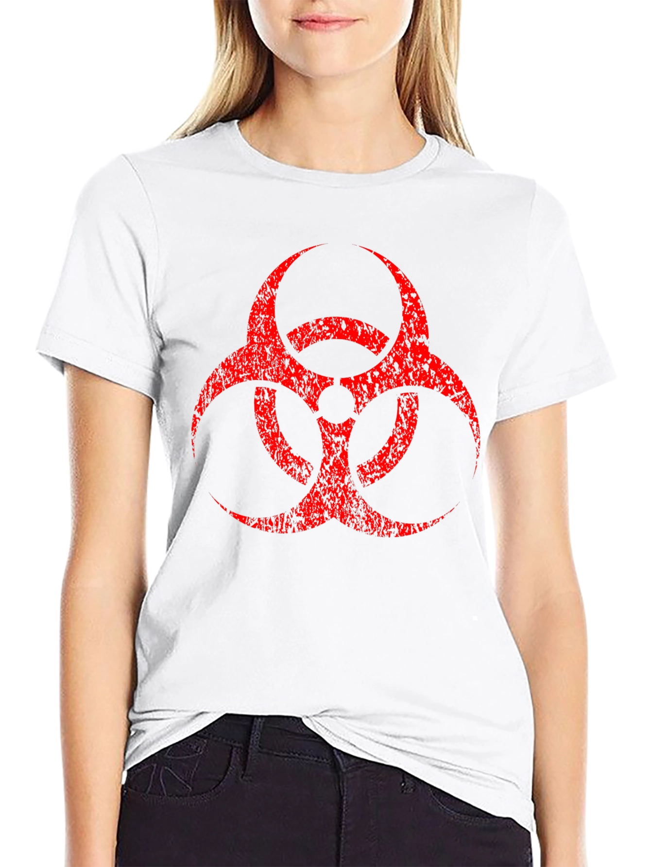 Biohazard Symbol T-Shirt - Distressed Graphic Tee