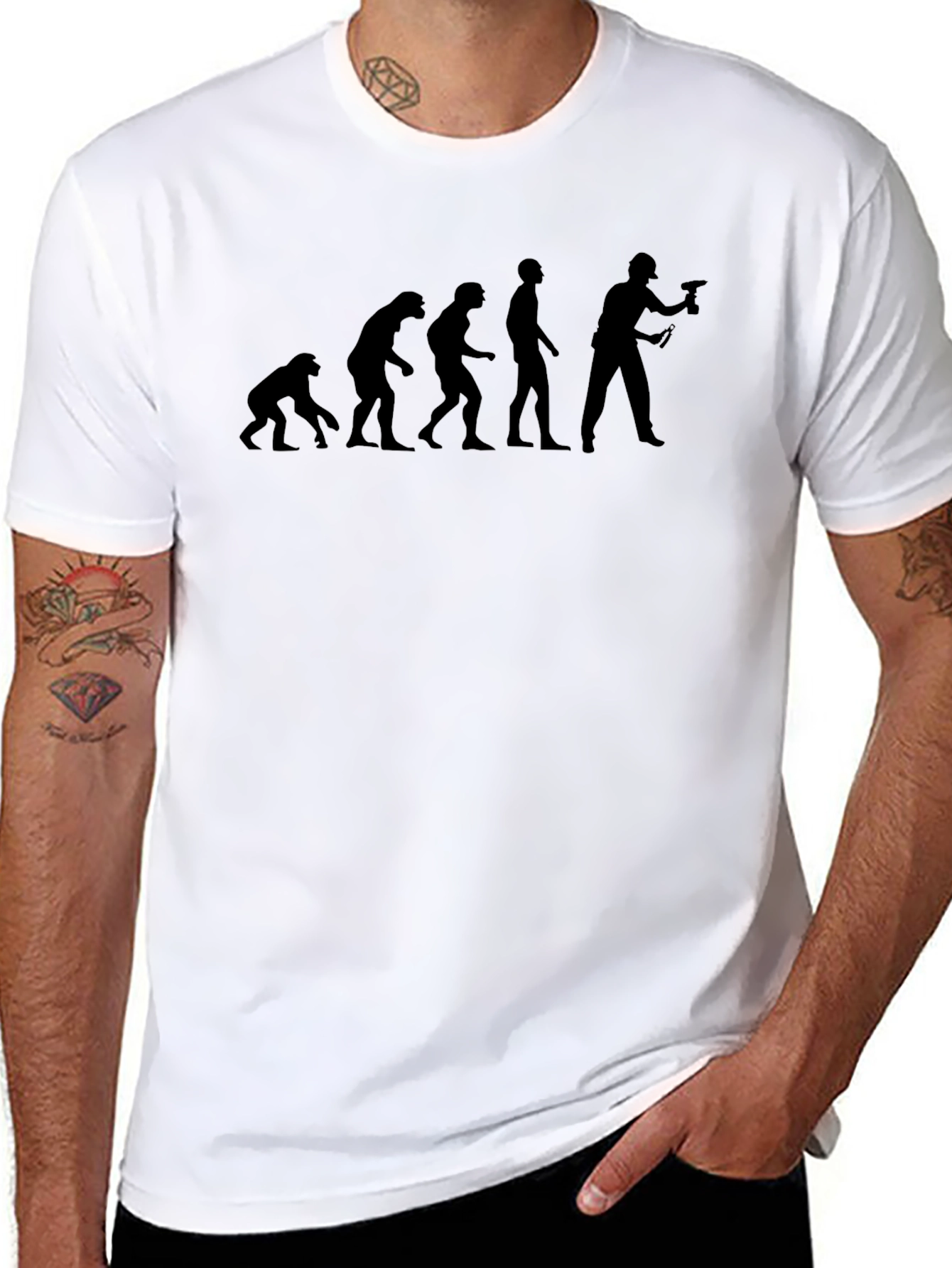 Evolution of Man T-Shirt - Black Graphic Tee