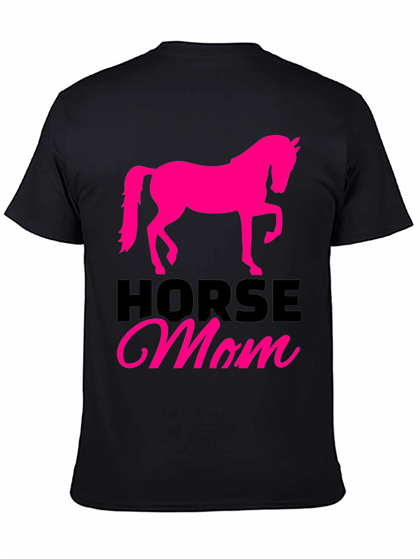 Horse Mom Graphic Tee - Black