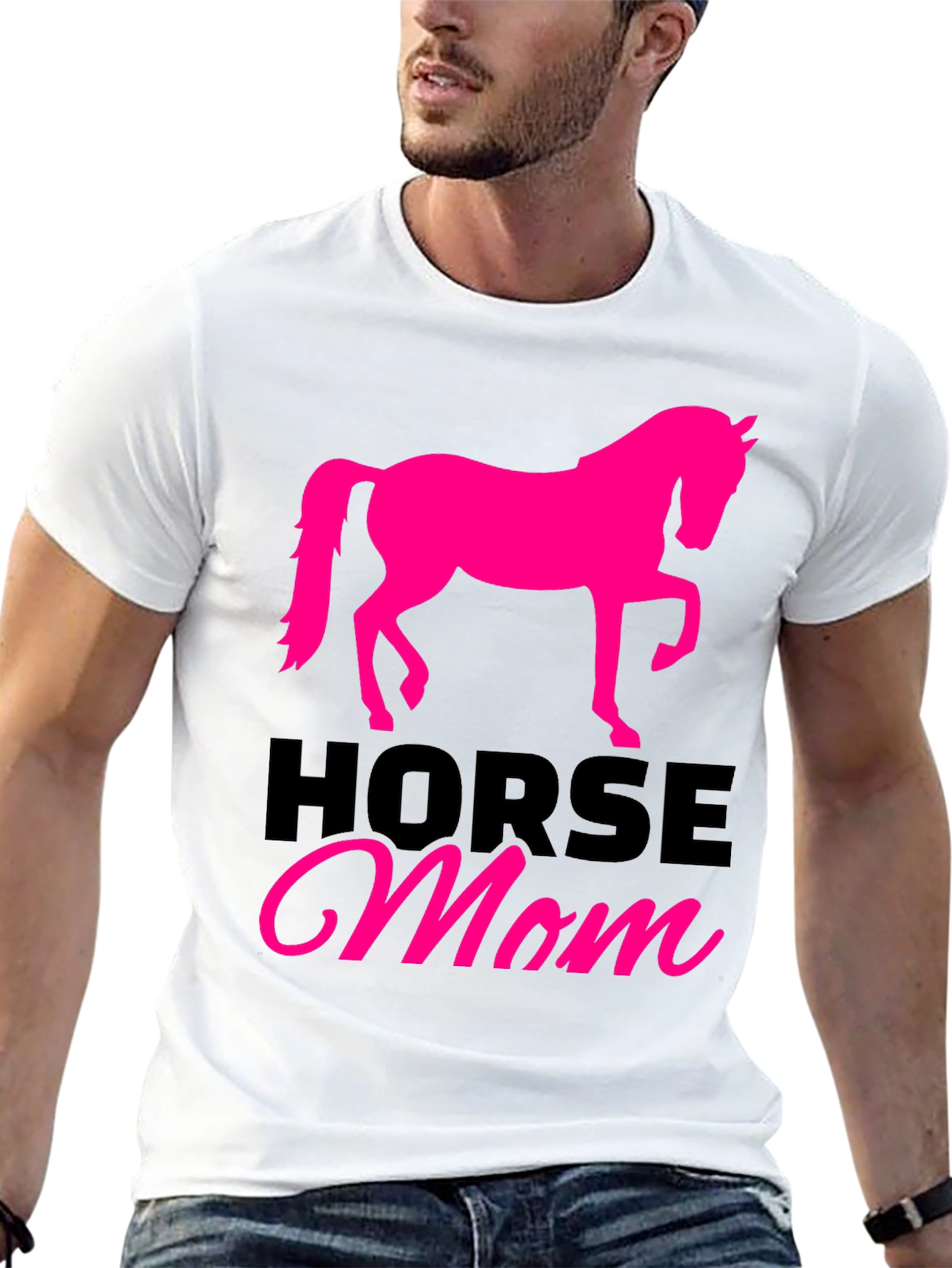 Horse Mom Graphic Tee - Black