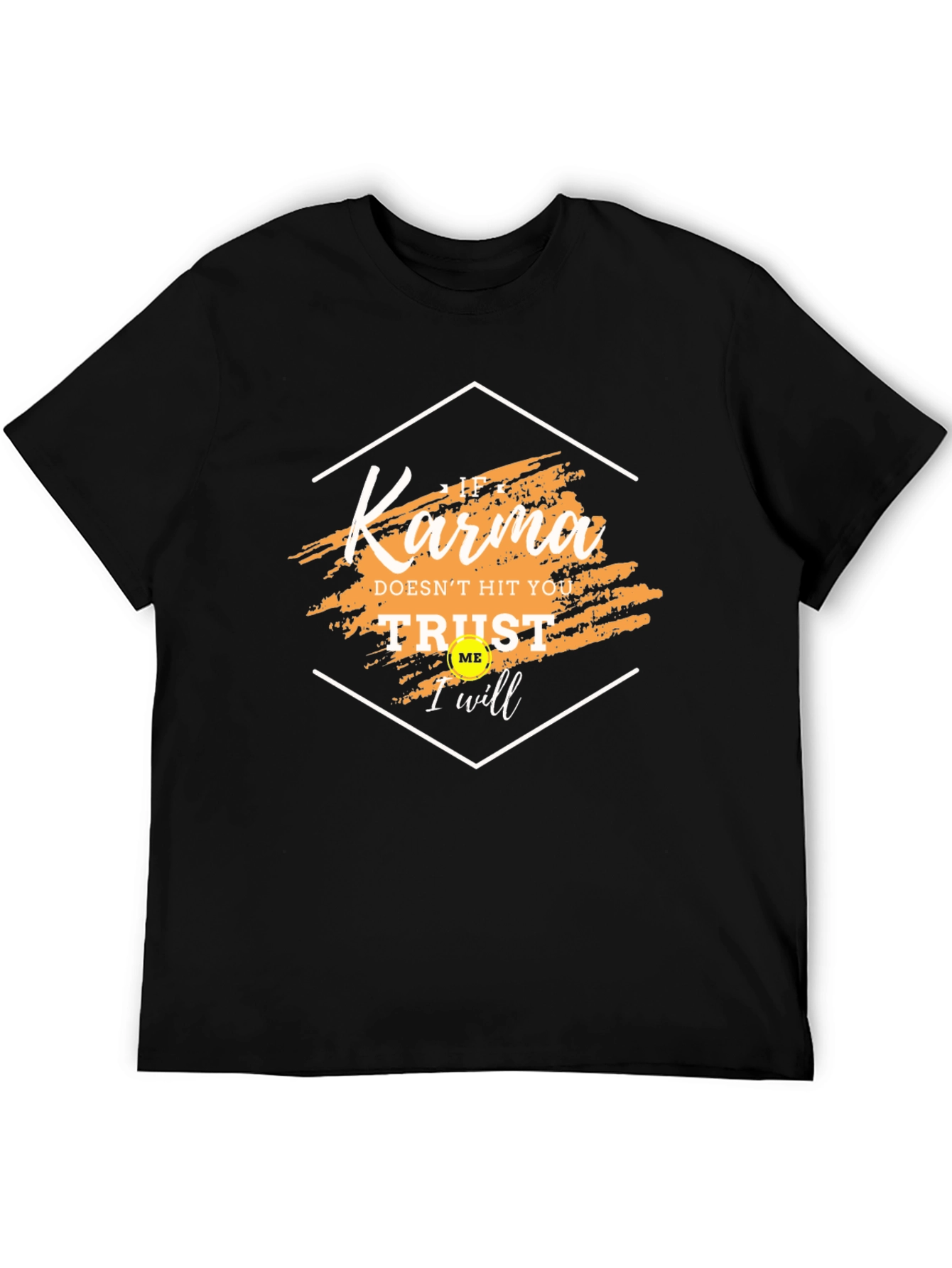 Karma Trust Me Graphic Tee - Trendy Black T-Shirt