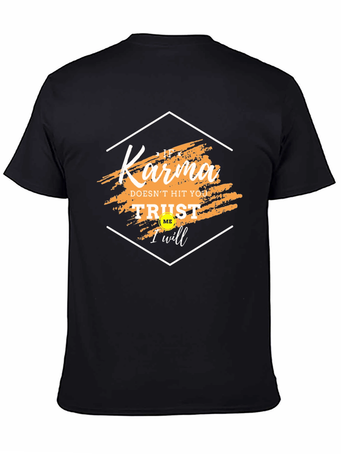 Karma Trust Me Graphic Tee - Trendy Black T-Shirt