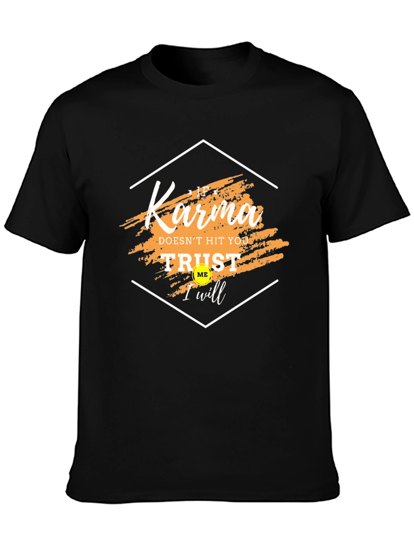 Karma Trust Me Graphic Tee - Trendy Black T-Shirt