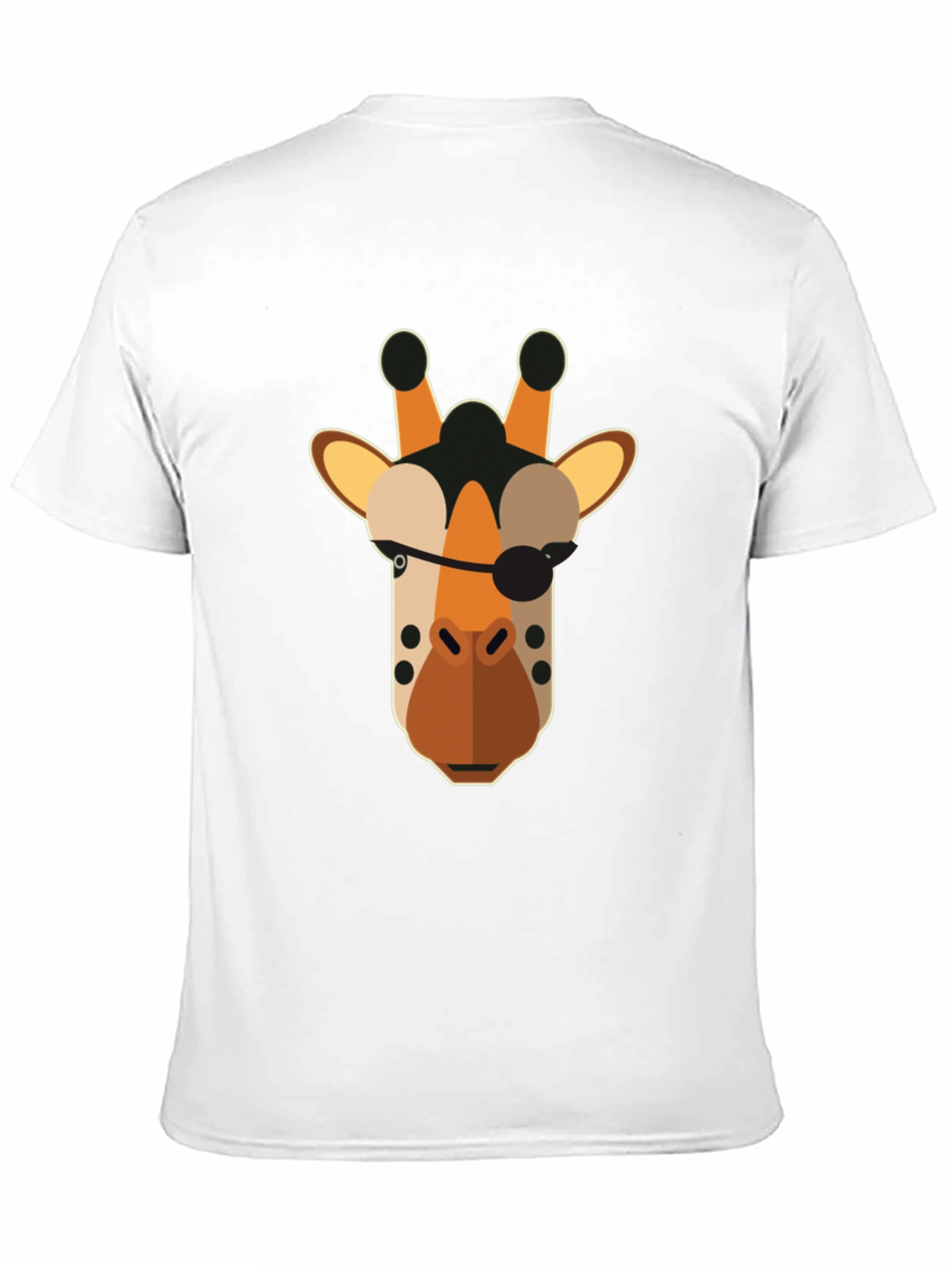 Pirate Giraffe Graphic Tee - Black Cotton T-Shirt
