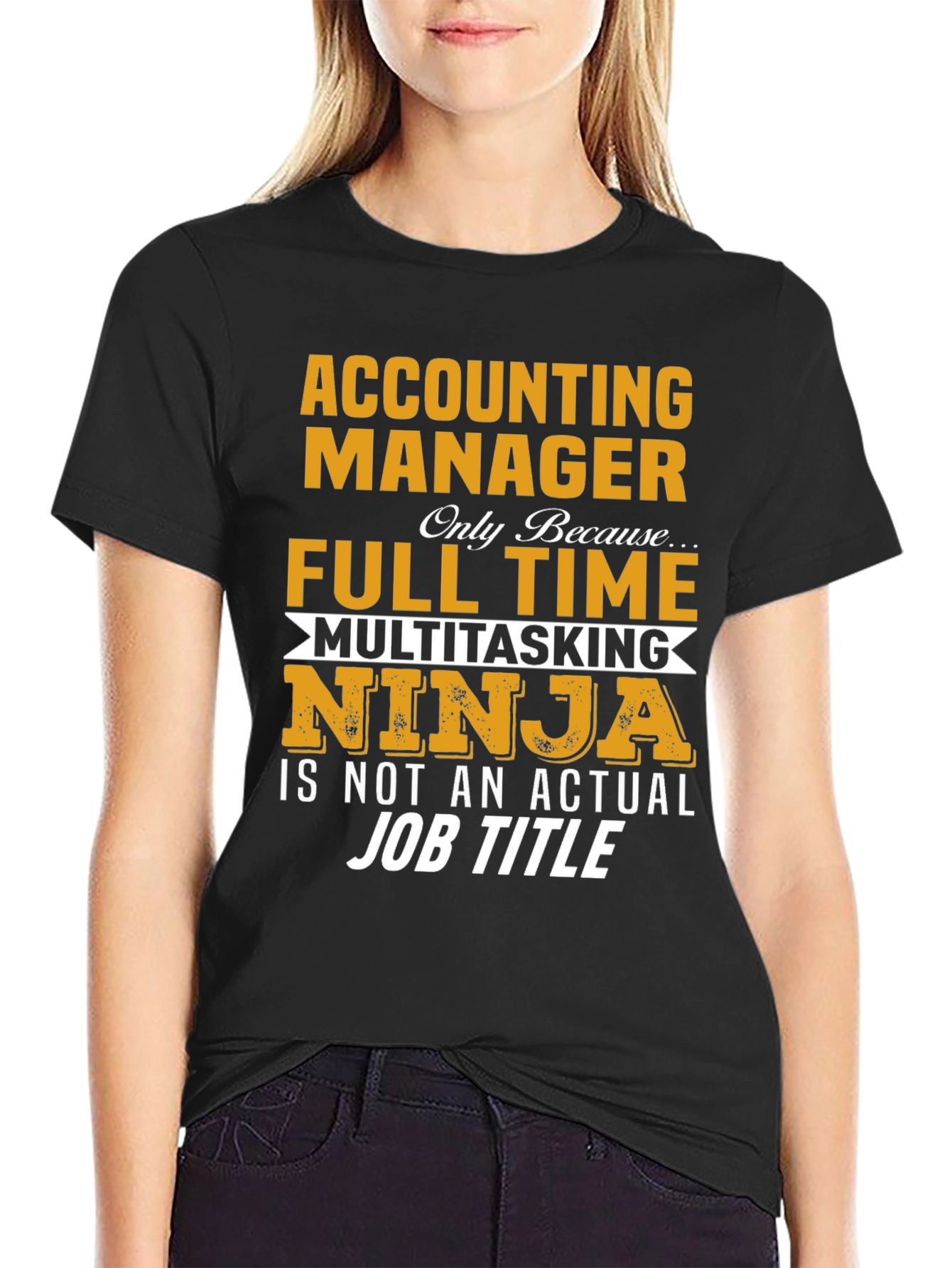 Accounting Manager Full Time Ninja T-Shirt