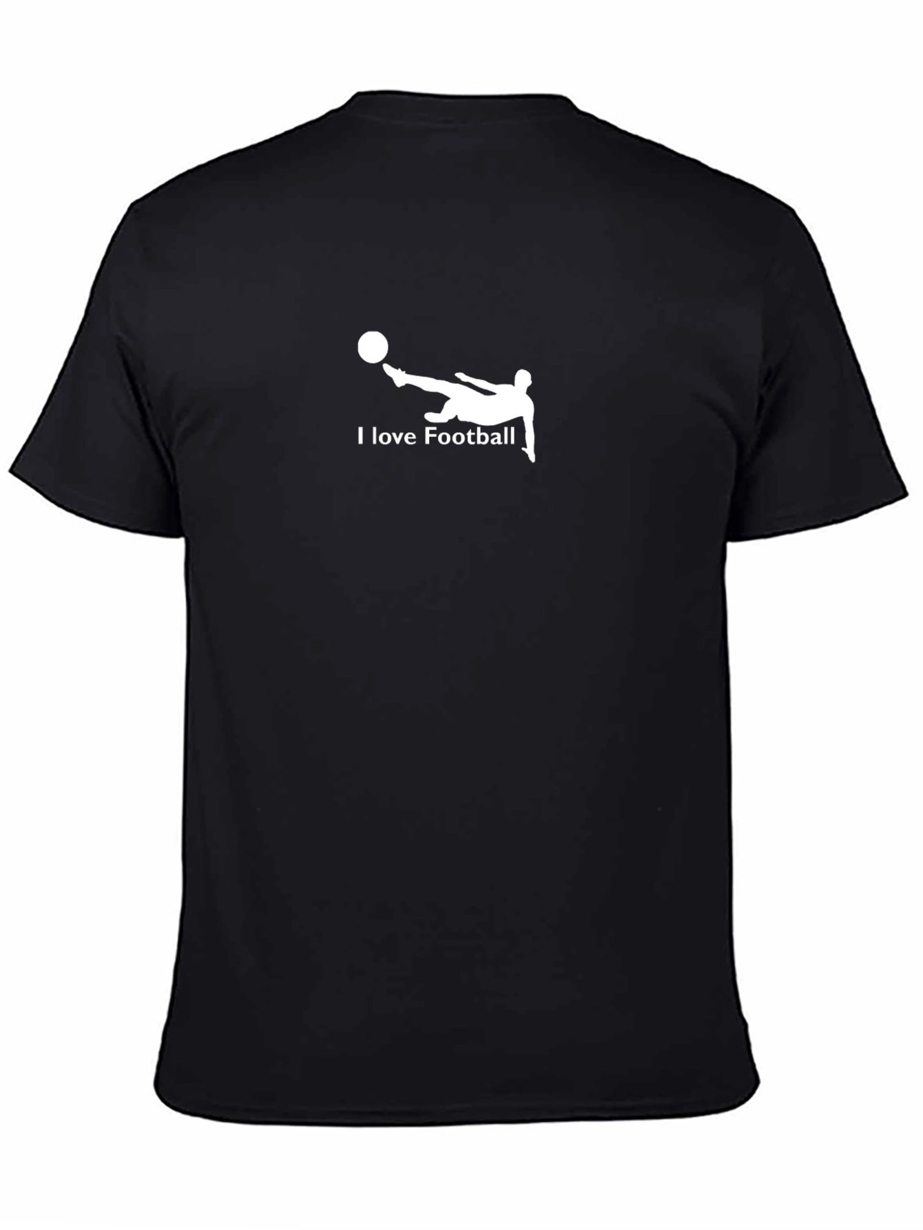I Love Football T-Shirt - Black Graphic Tee