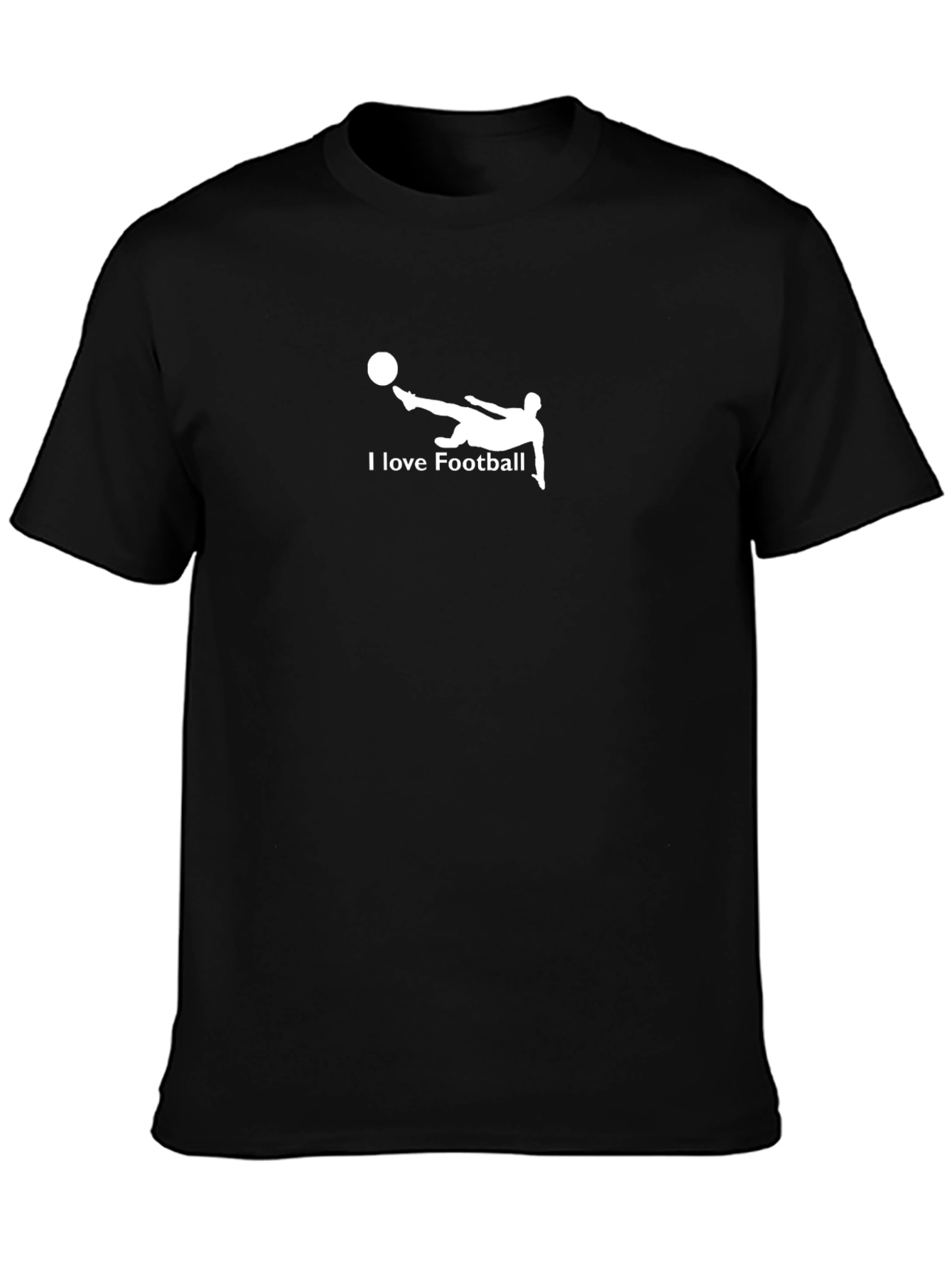 I Love Football T-Shirt - Black Graphic Tee