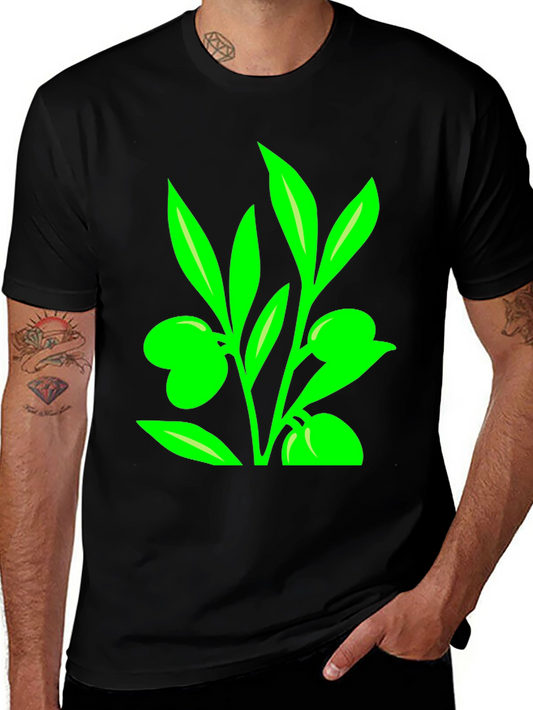 Olive Branch Graphic Tee - Modern Black T-Shirt
