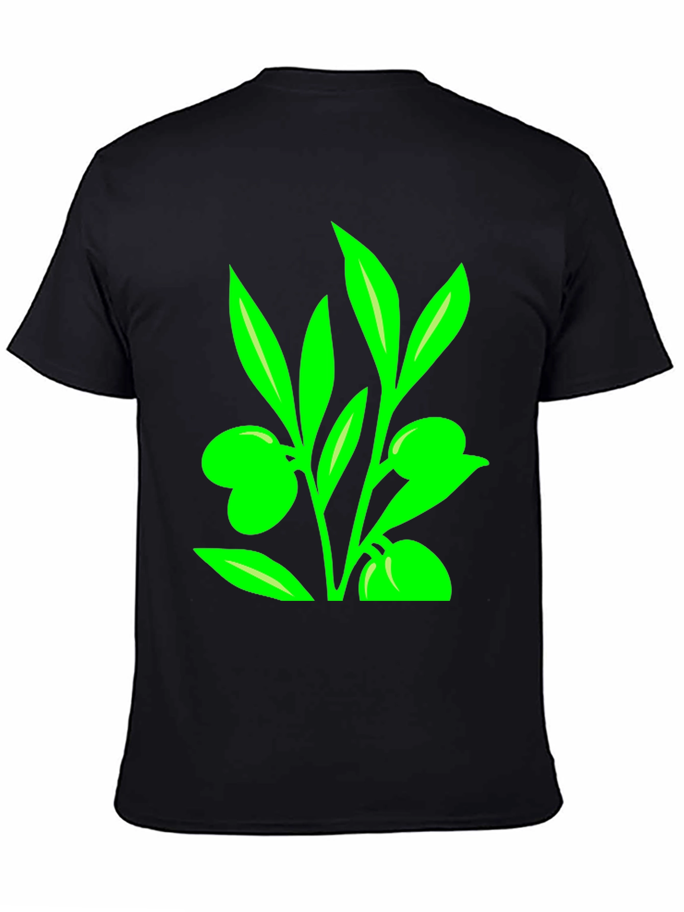 Olive Branch Graphic Tee - Modern Black T-Shirt
