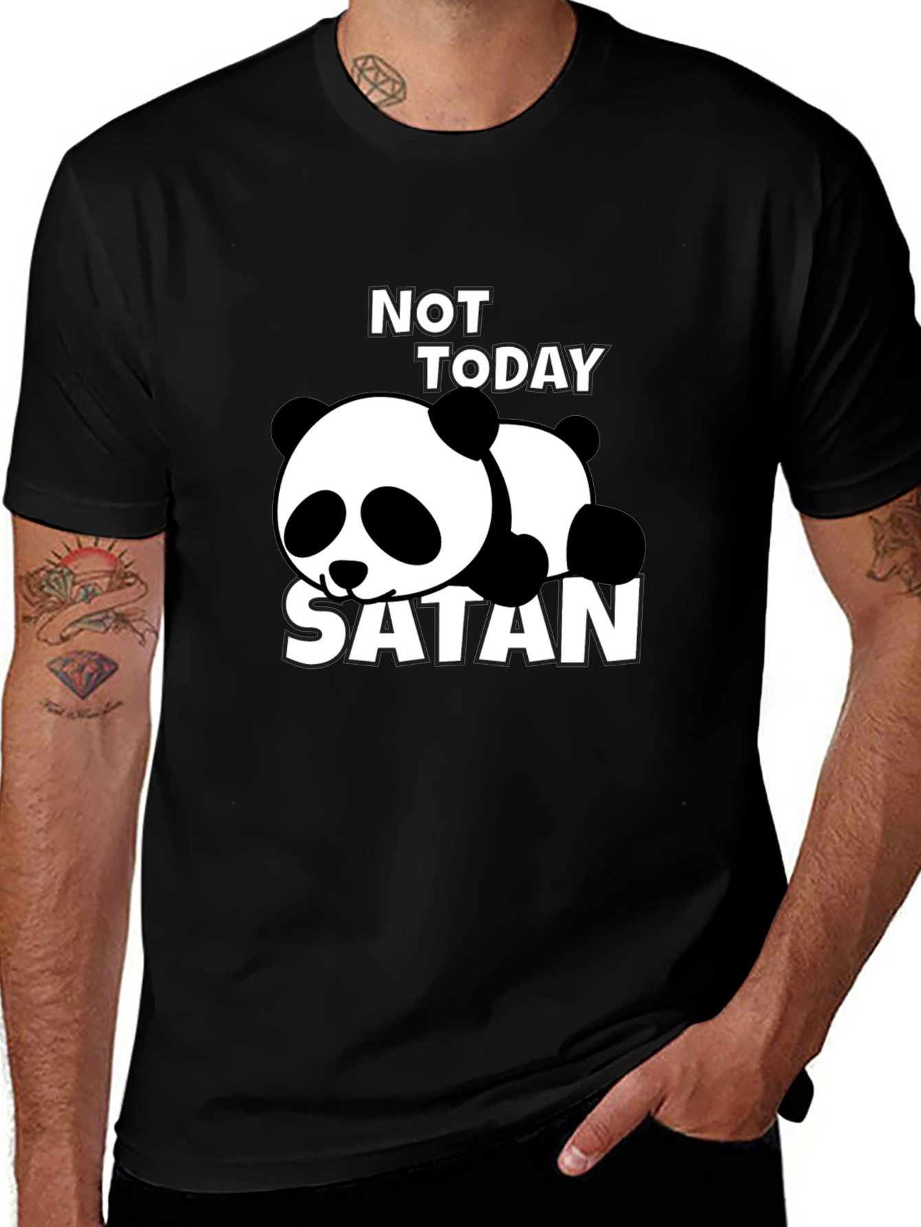 Not Today Satan Panda T-Shirt