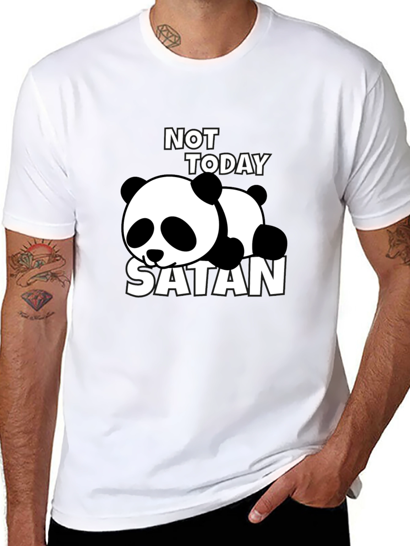 Not Today Satan Panda T-Shirt