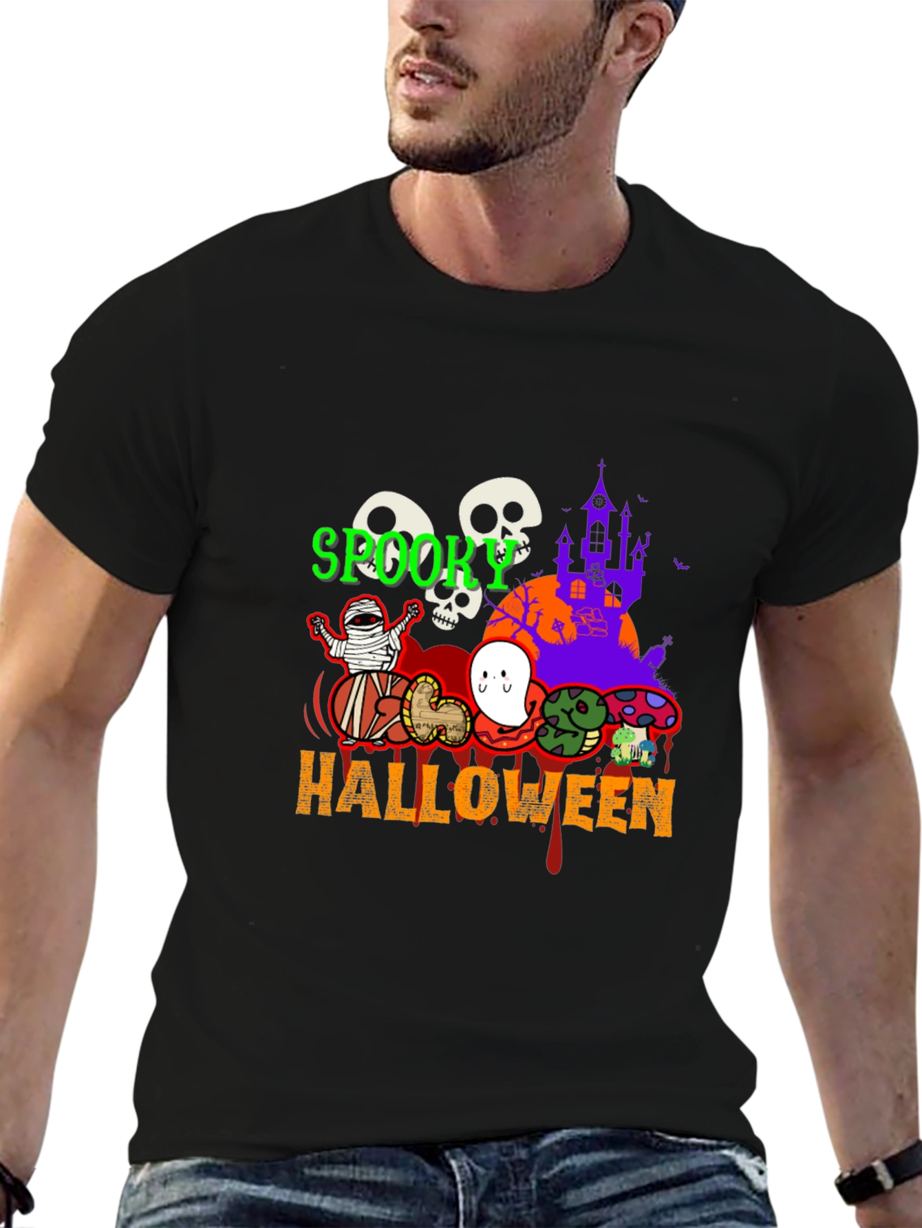 Spooky Halloween Graphic T-Shirt