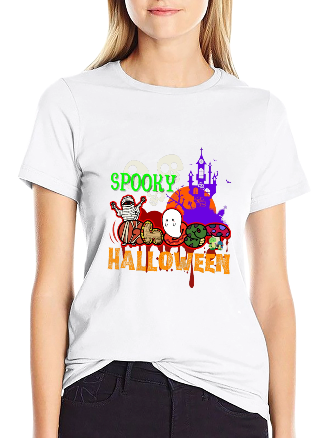 Spooky Halloween Graphic T-Shirt