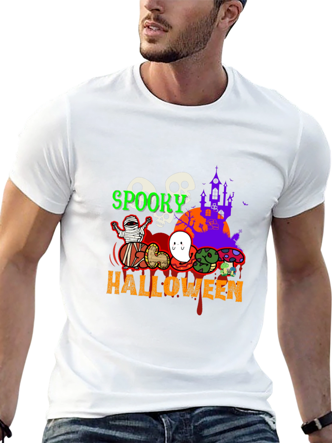 Spooky Halloween Graphic T-Shirt