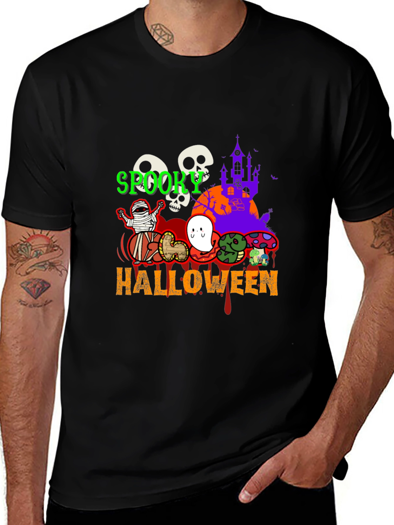 Spooky Halloween Graphic T-Shirt