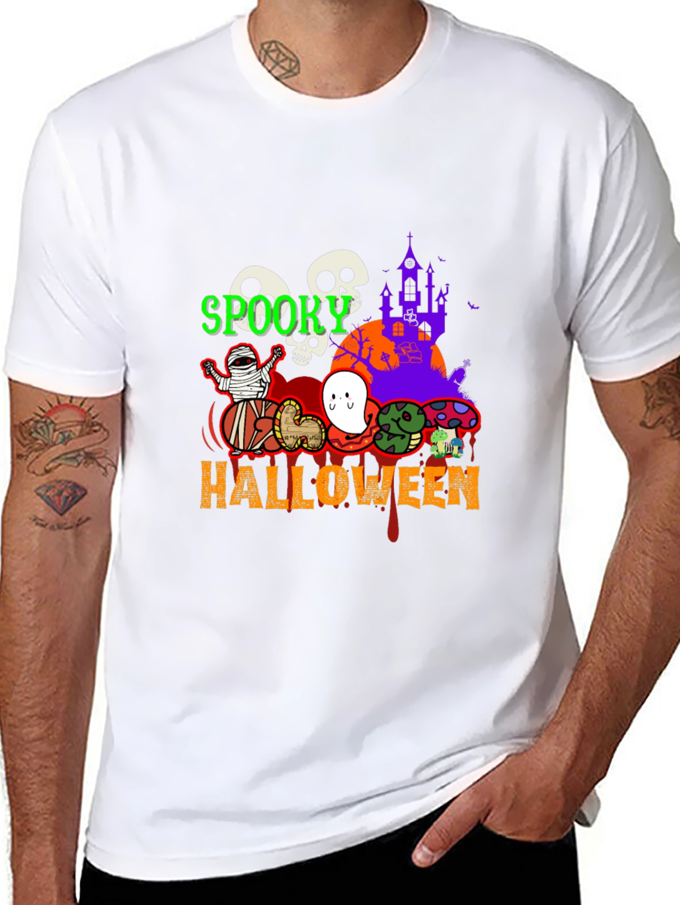 Spooky Halloween Graphic T-Shirt