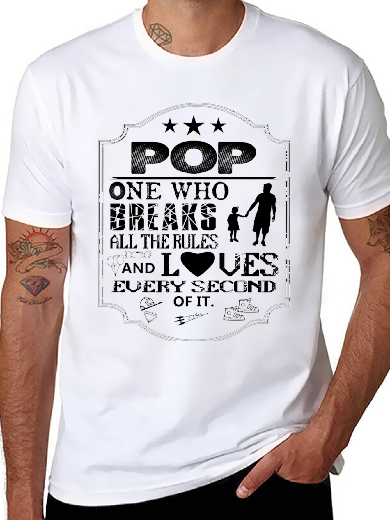 Dad T-Shirt - Pop Breaks All the Rules