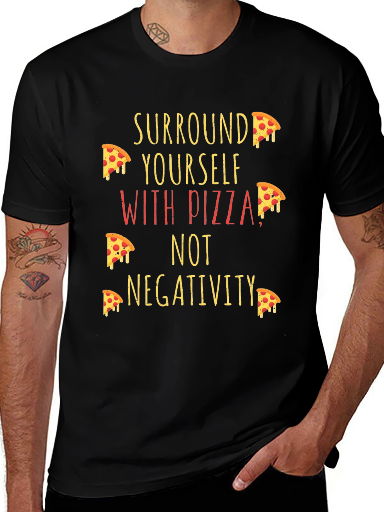 Pizza Lover T-Shirt - Surround Yourself with Pizza