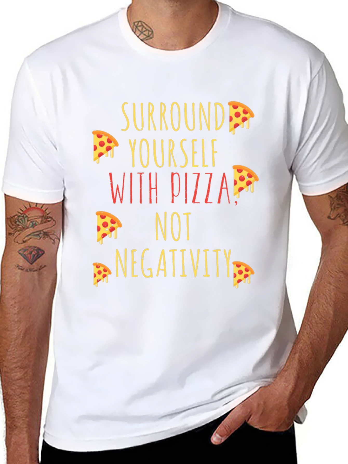 Pizza Lover T-Shirt - Surround Yourself with Pizza