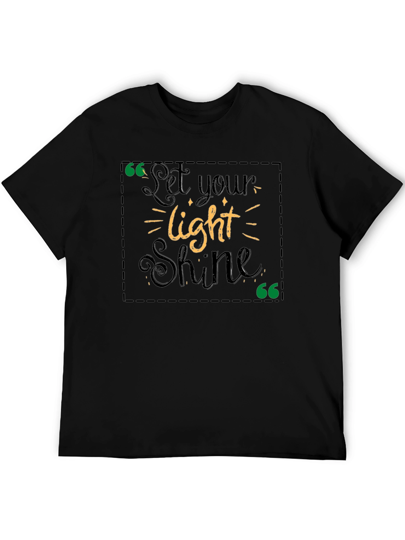 Let Your Light Shine Graphic Tee - Black
