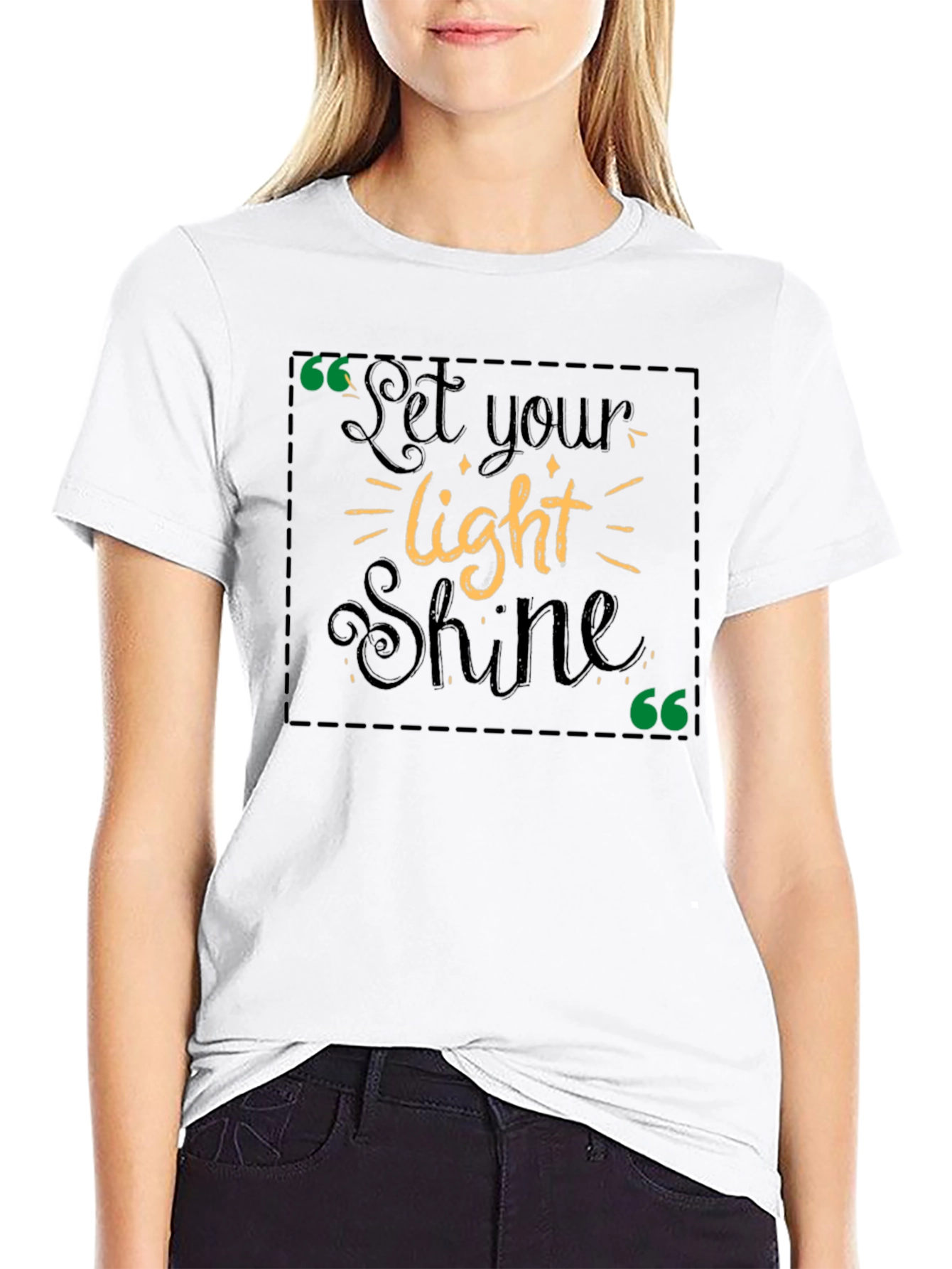 Let Your Light Shine Graphic Tee - Black