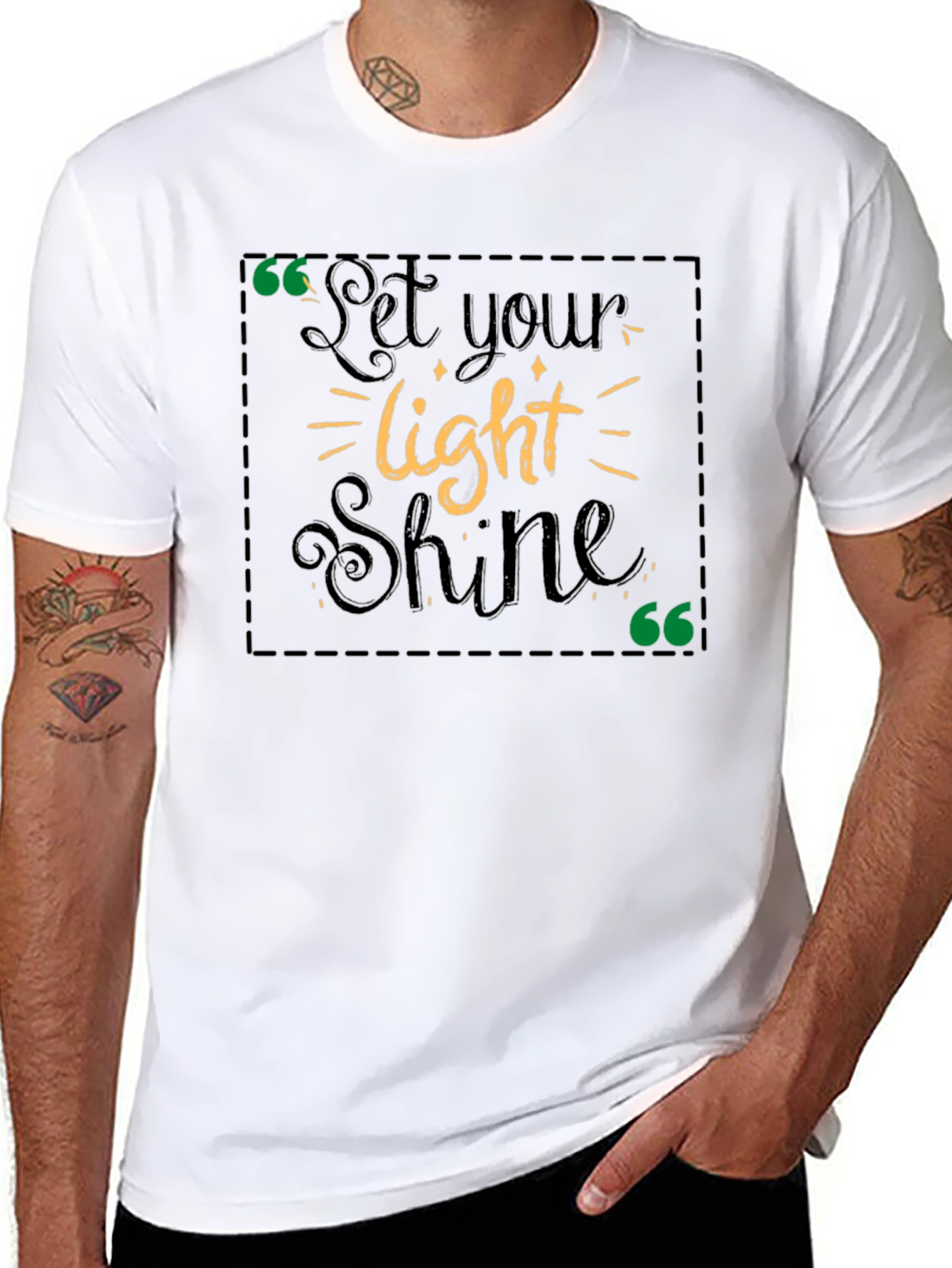 Let Your Light Shine Graphic Tee - Black