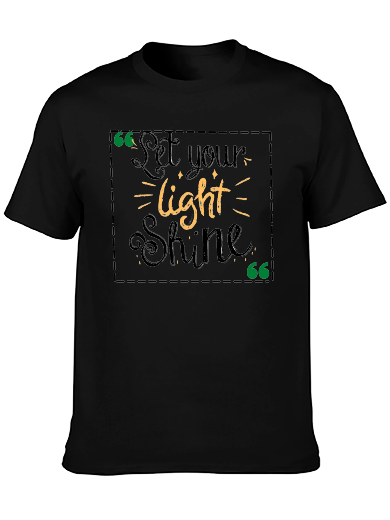 Let Your Light Shine Graphic Tee - Black