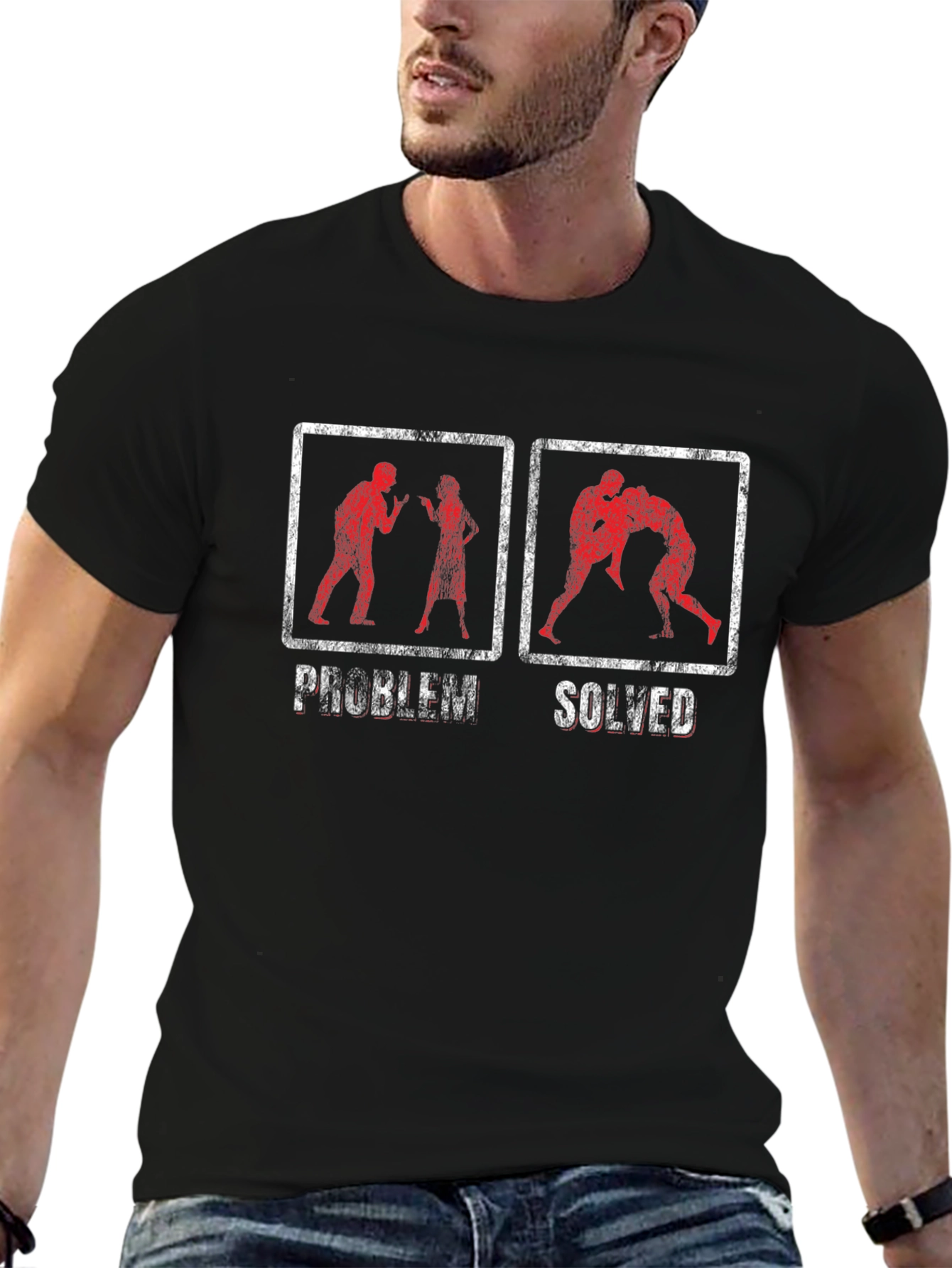 Wrestling Problem Solved Graphic T-Shirt